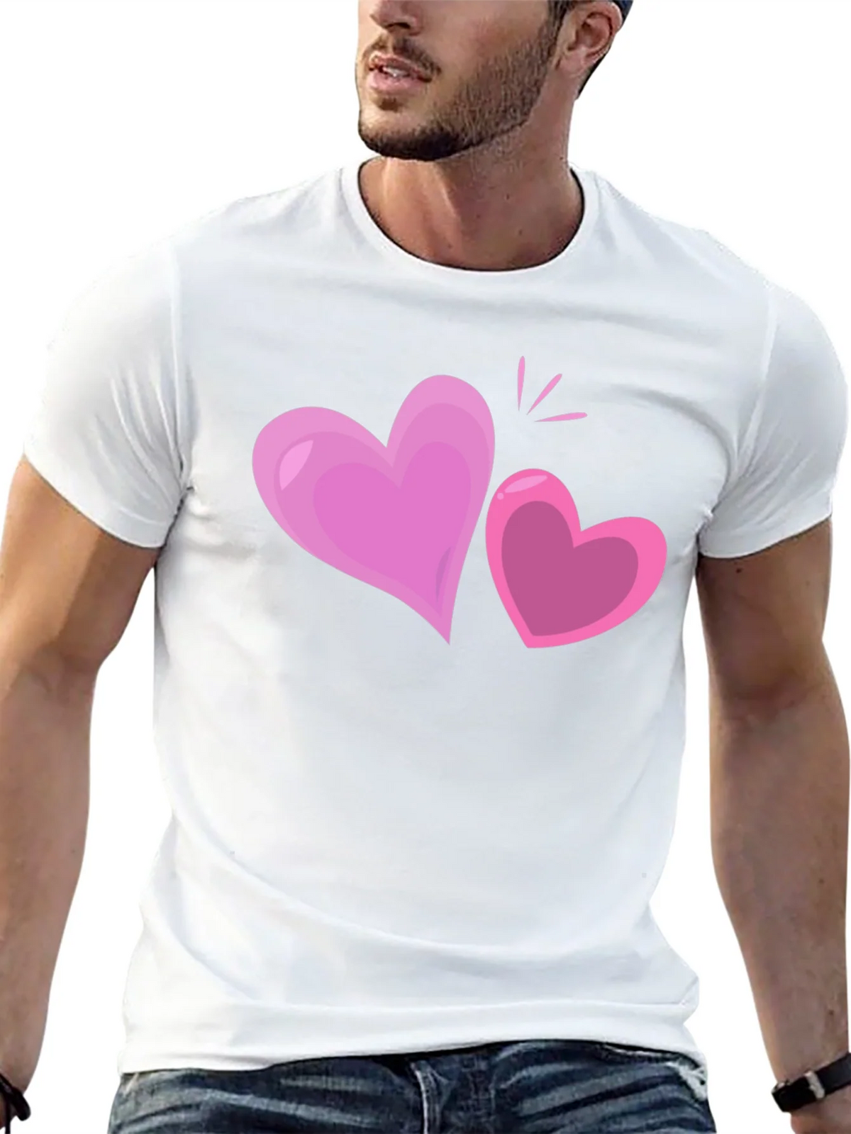Heart Graphic Black T-Shirt product image 12