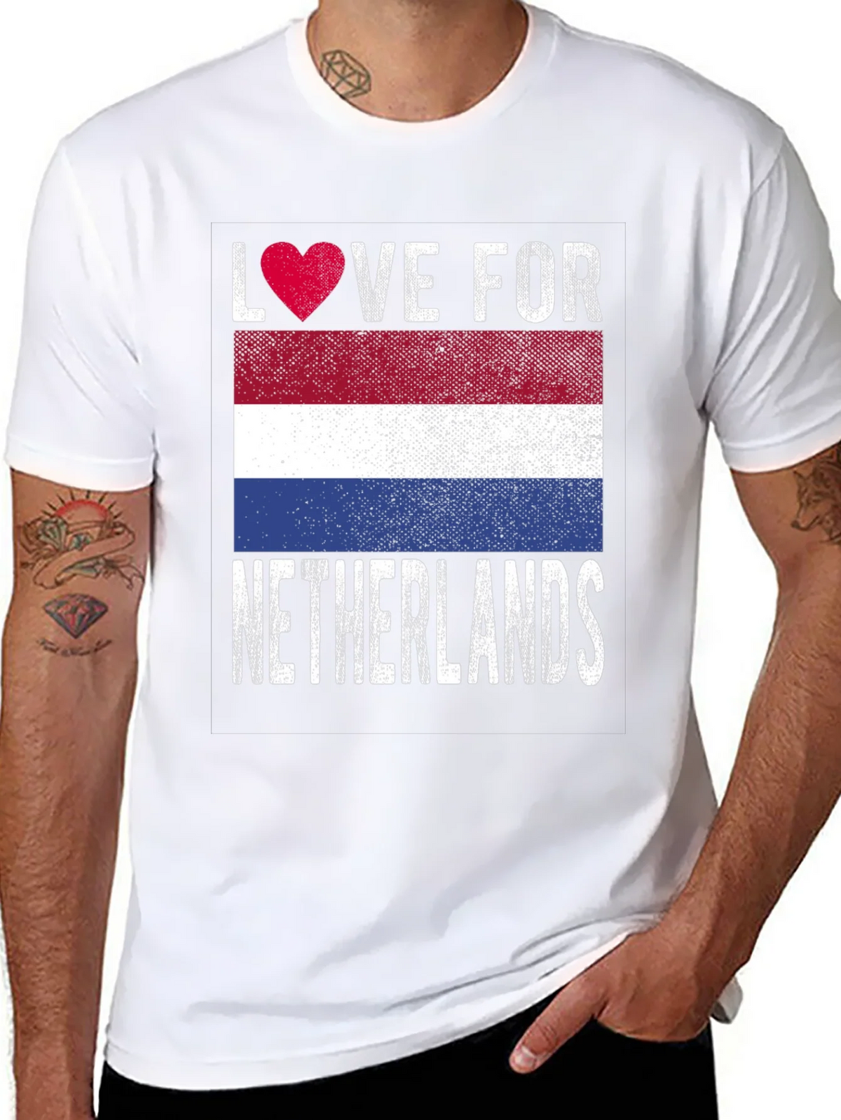 Love for Netherlands T-Shirt Flag Heart Design product image 4