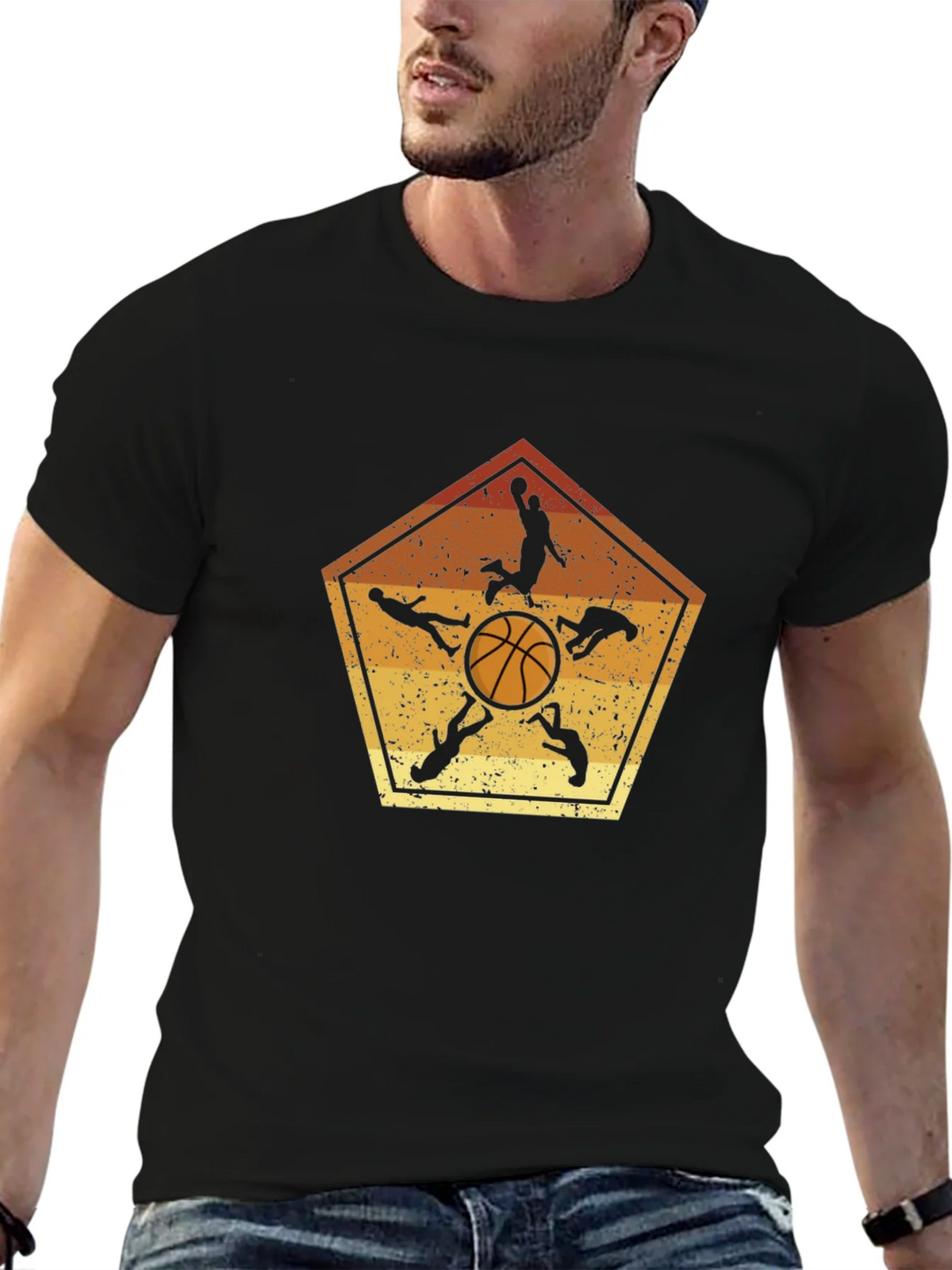 Basketball Player Silhouette Graphic Tee product image 6
