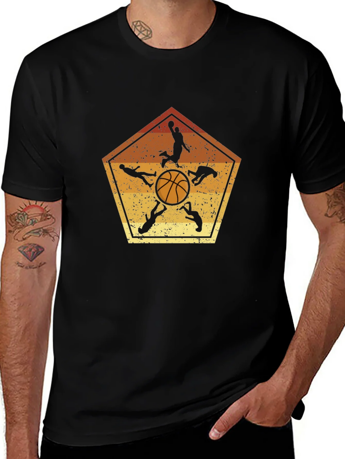 Basketball Player Silhouette Graphic Tee product image 1