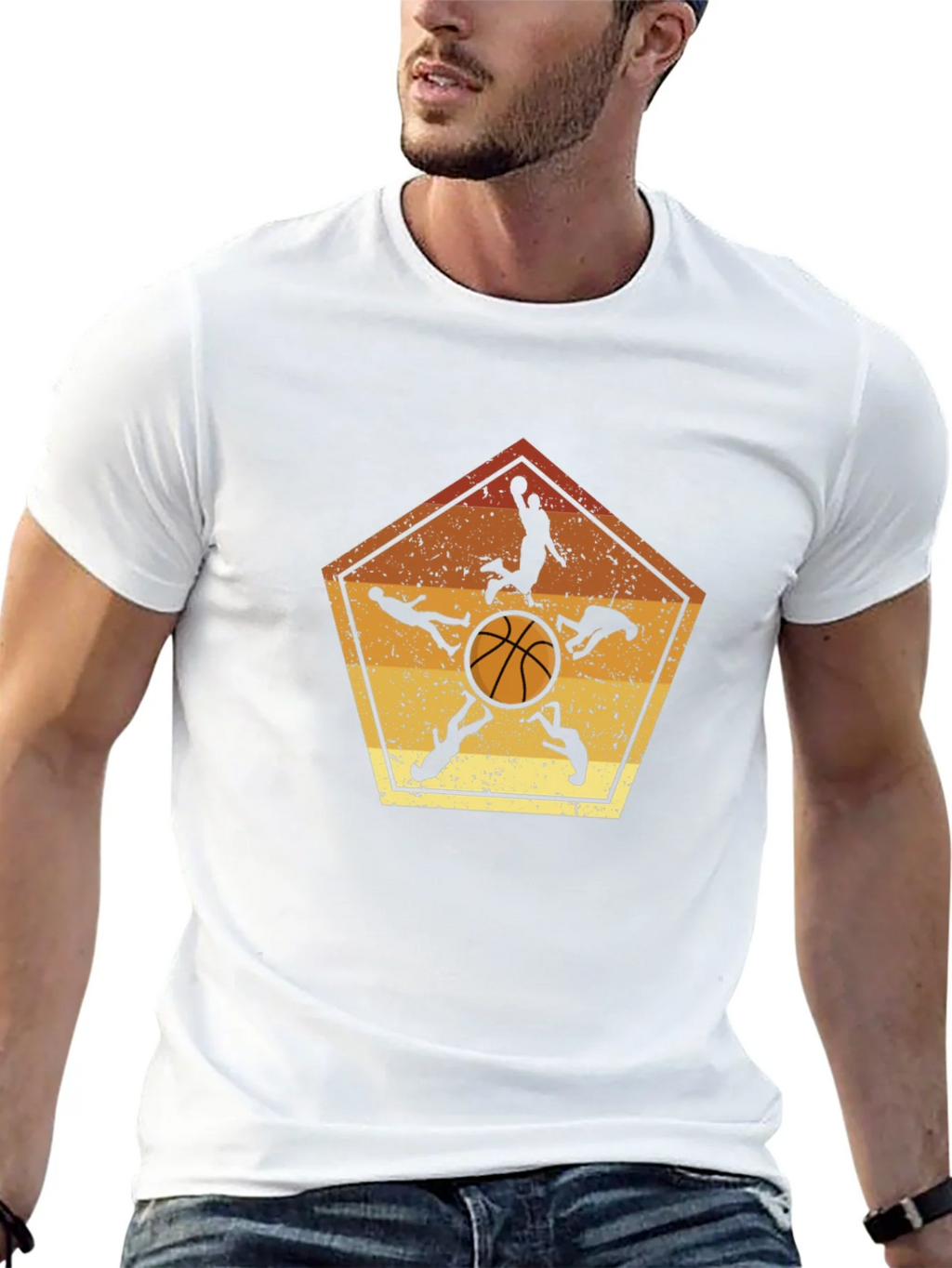 Basketball Player Silhouette Graphic Tee product image 12