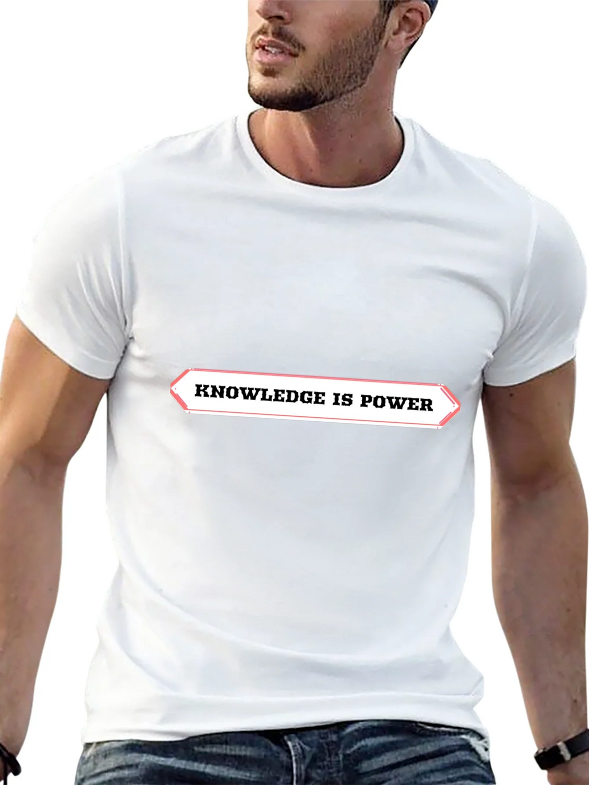 Knowledge is Power Black Graphic Tee product image 3