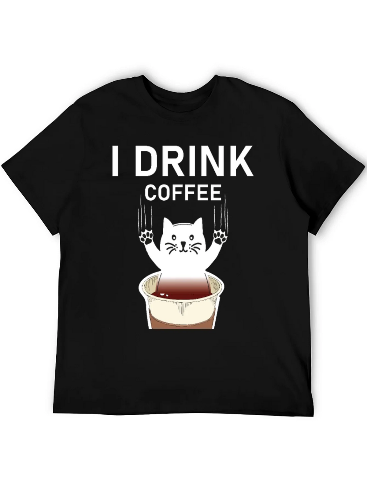 I Drink Coffee Cat Graphic Tee product image 5