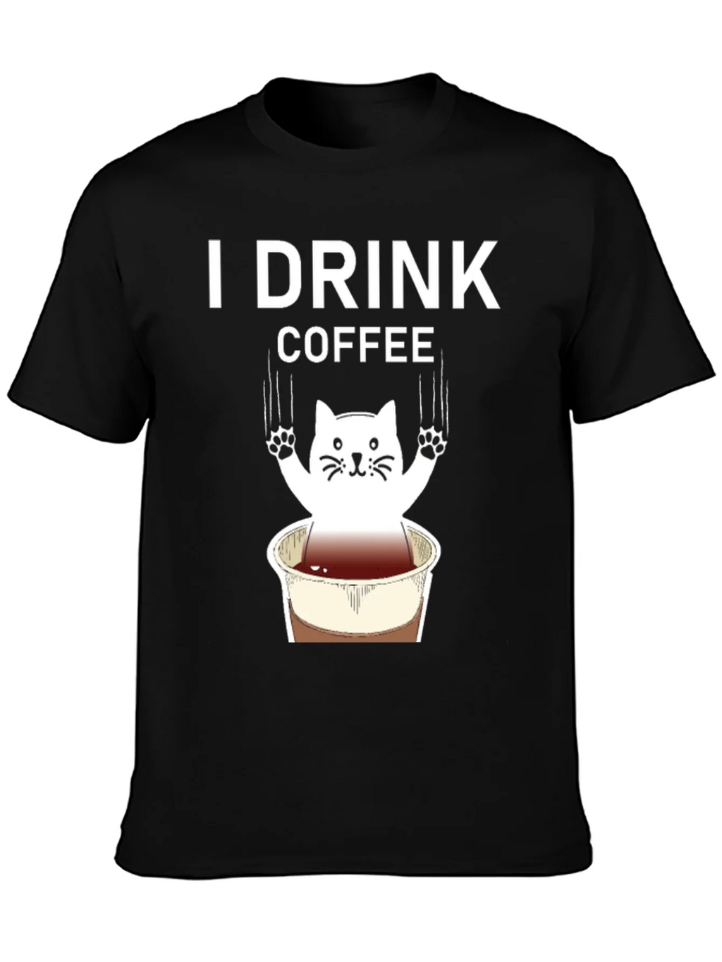 I Drink Coffee Cat Graphic Tee product image 3