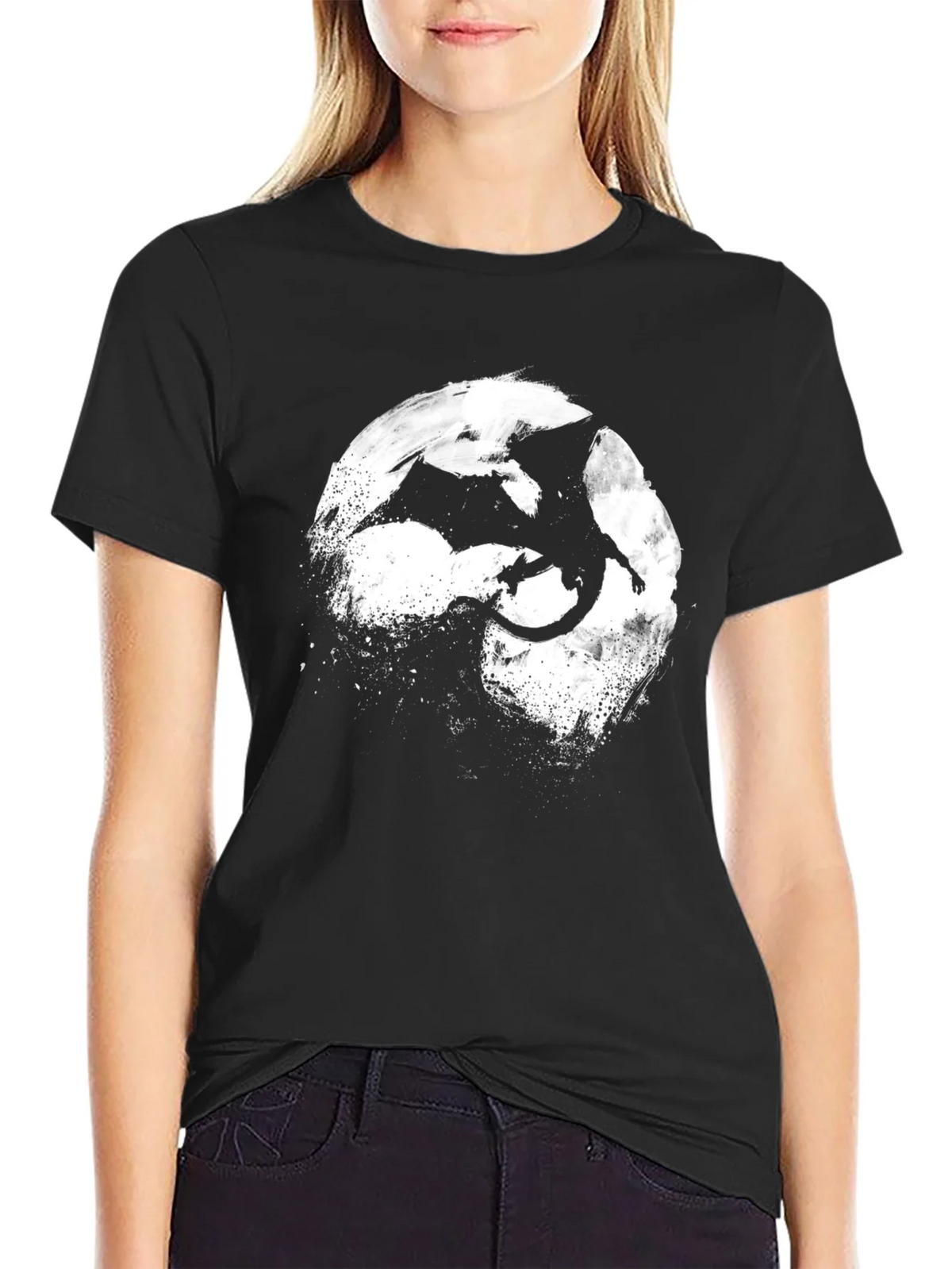 Dragon Silhouette T-Shirt - Black product image 2