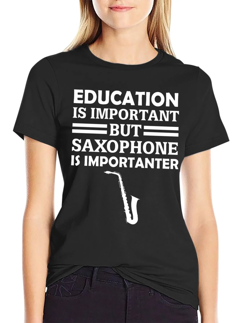 Education is Important Saxophone is Importanter T-Shirt product image 1