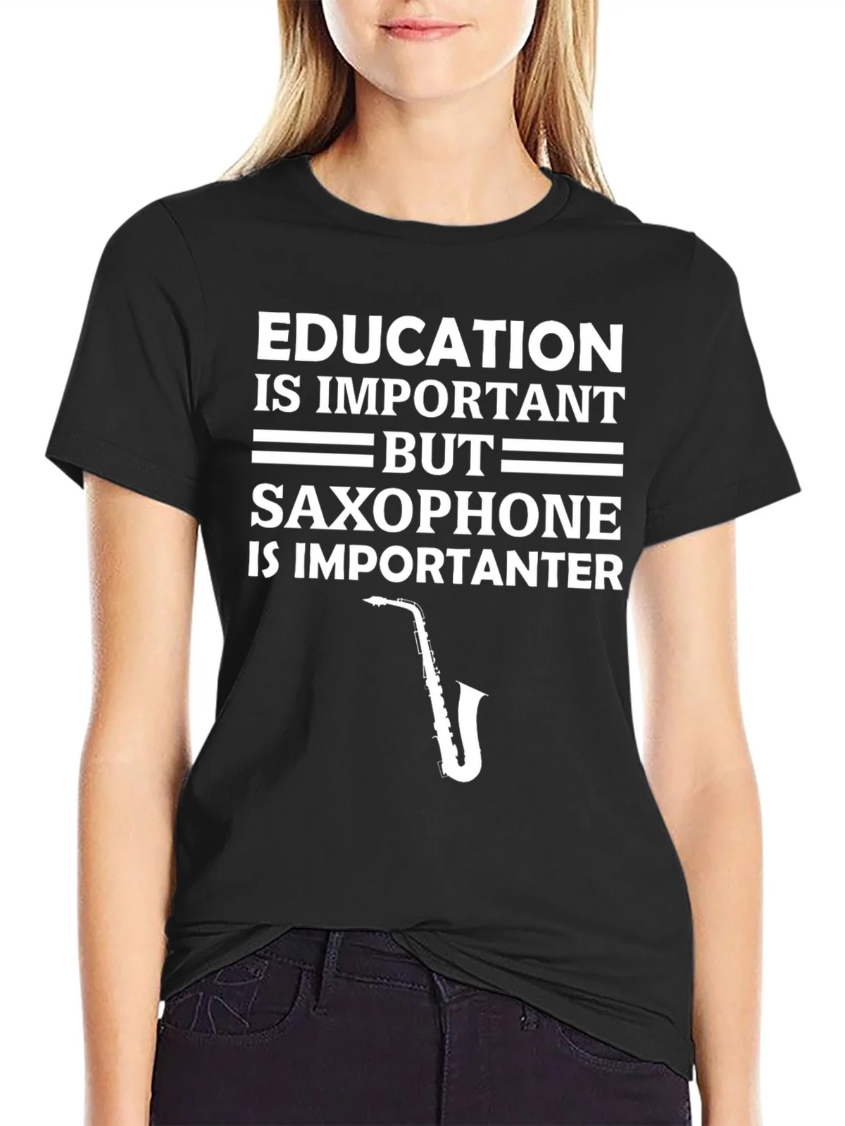 Education is Important Saxophone is Importanter T-Shirt product image 1
