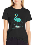 Ovarian Cancer Awareness Flamingo T-Shirt product image 1