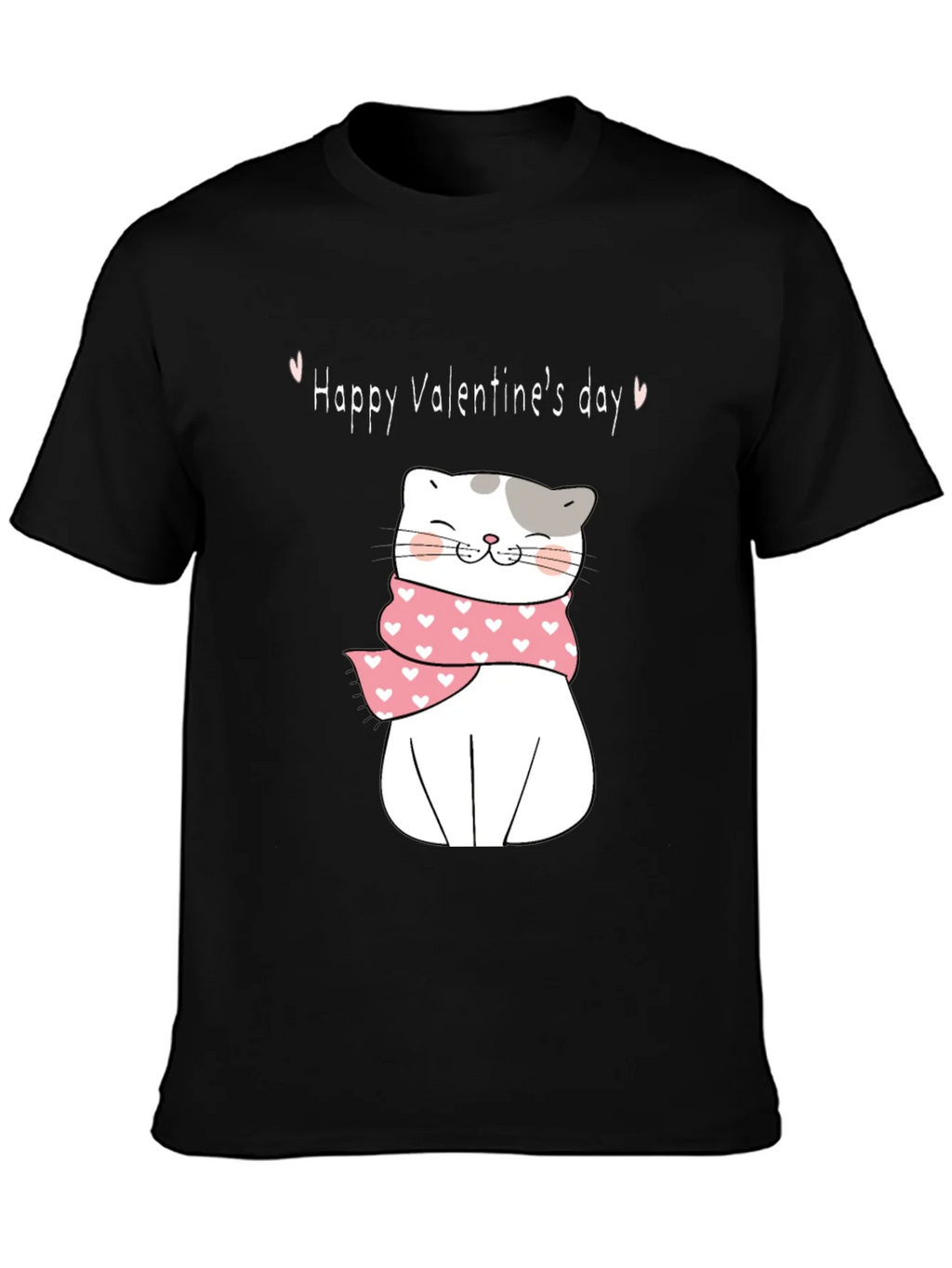 Valentines Day Cat T-Shirt - Cute Kitten with Scarf product image 3