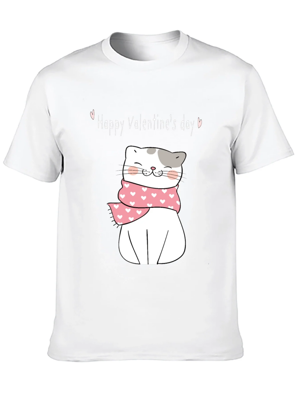 Valentines Day Cat T-Shirt - Cute Kitten with Scarf product image 9