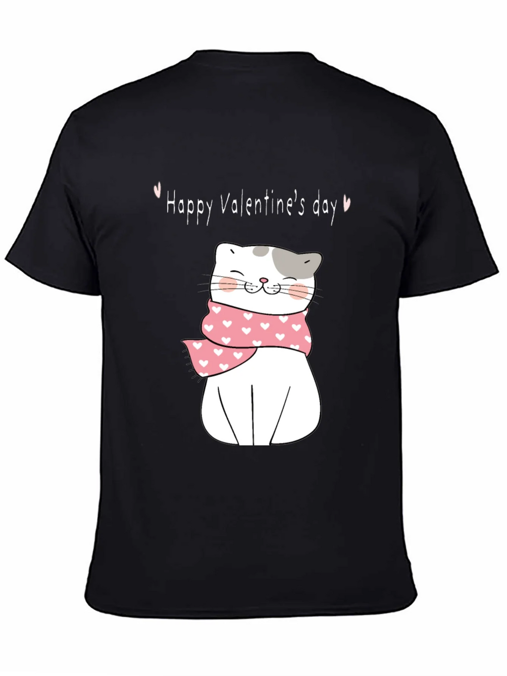 Valentines Day Cat T-Shirt - Cute Kitten with Scarf product image 4