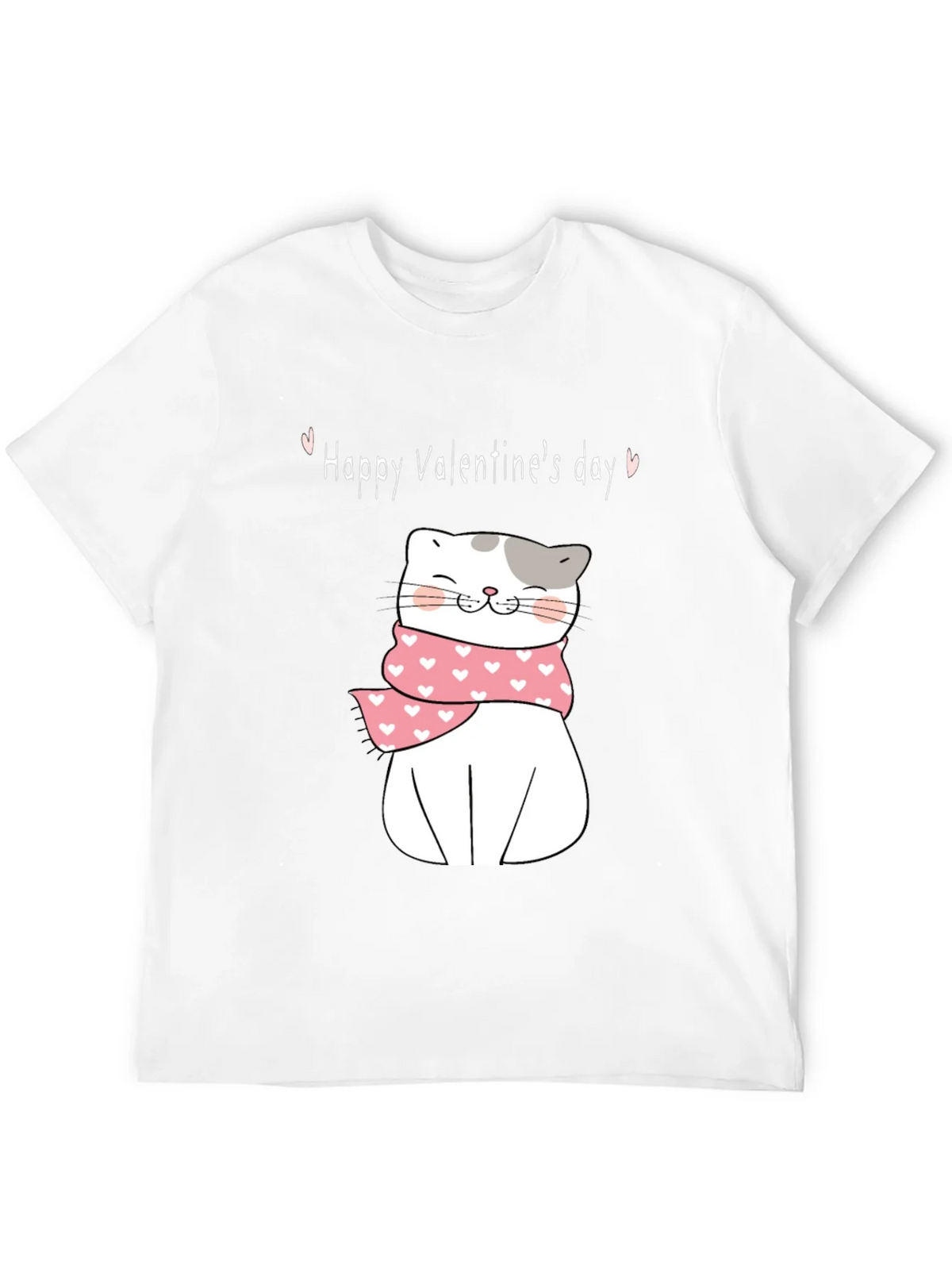 Valentines Day Cat T-Shirt - Cute Kitten with Scarf product image 11