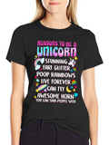 Unicorn Reasons Graphic T-Shirt product image 1