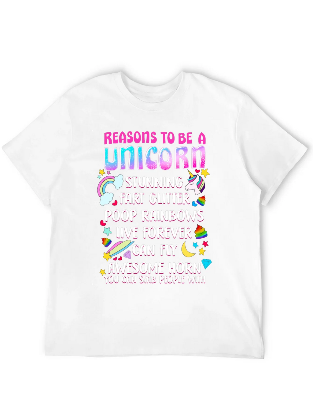 Unicorn Reasons Graphic T-Shirt product image 3