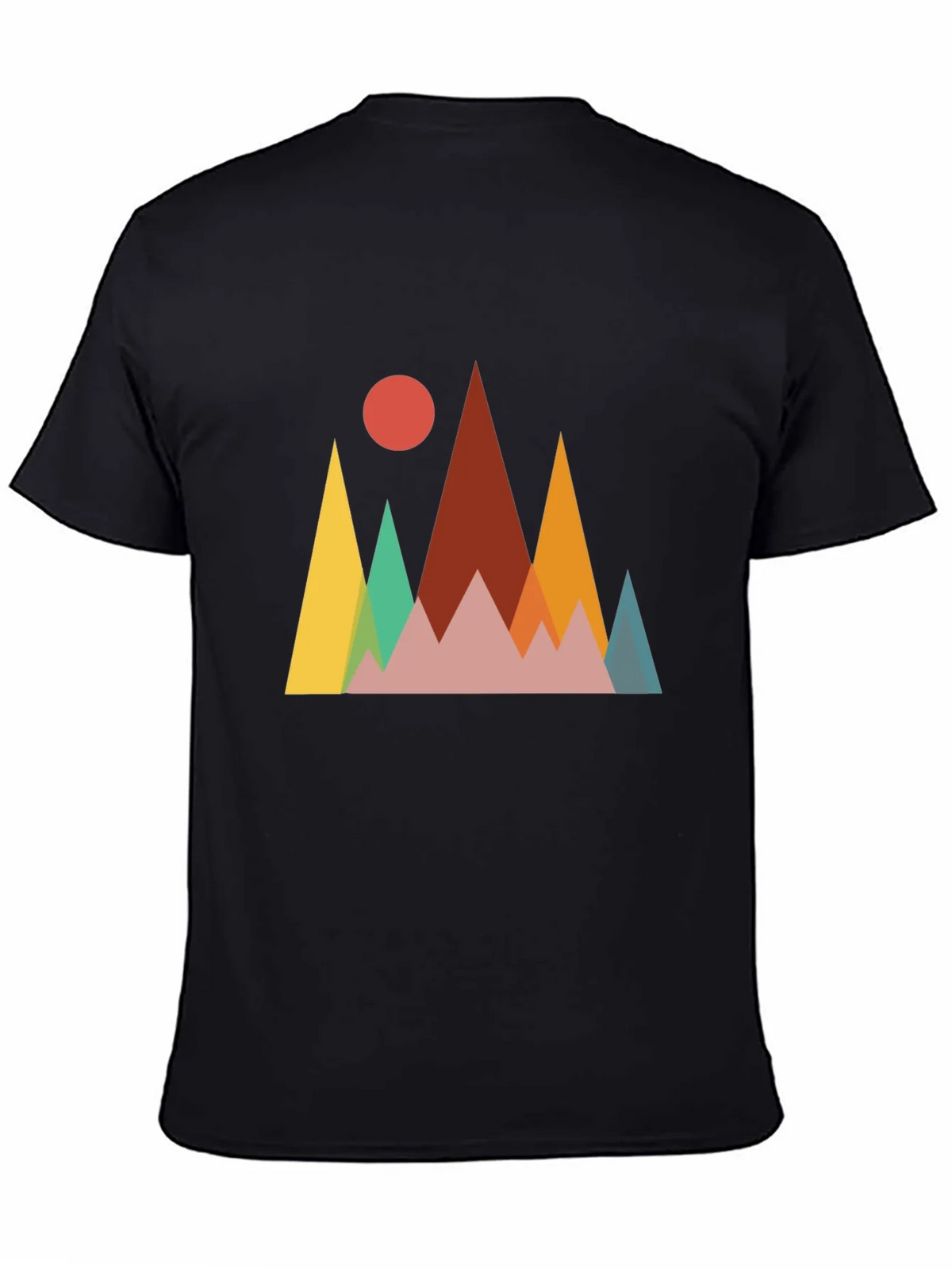 Geometric Mountainscape Graphic Tee - Black product image 3
