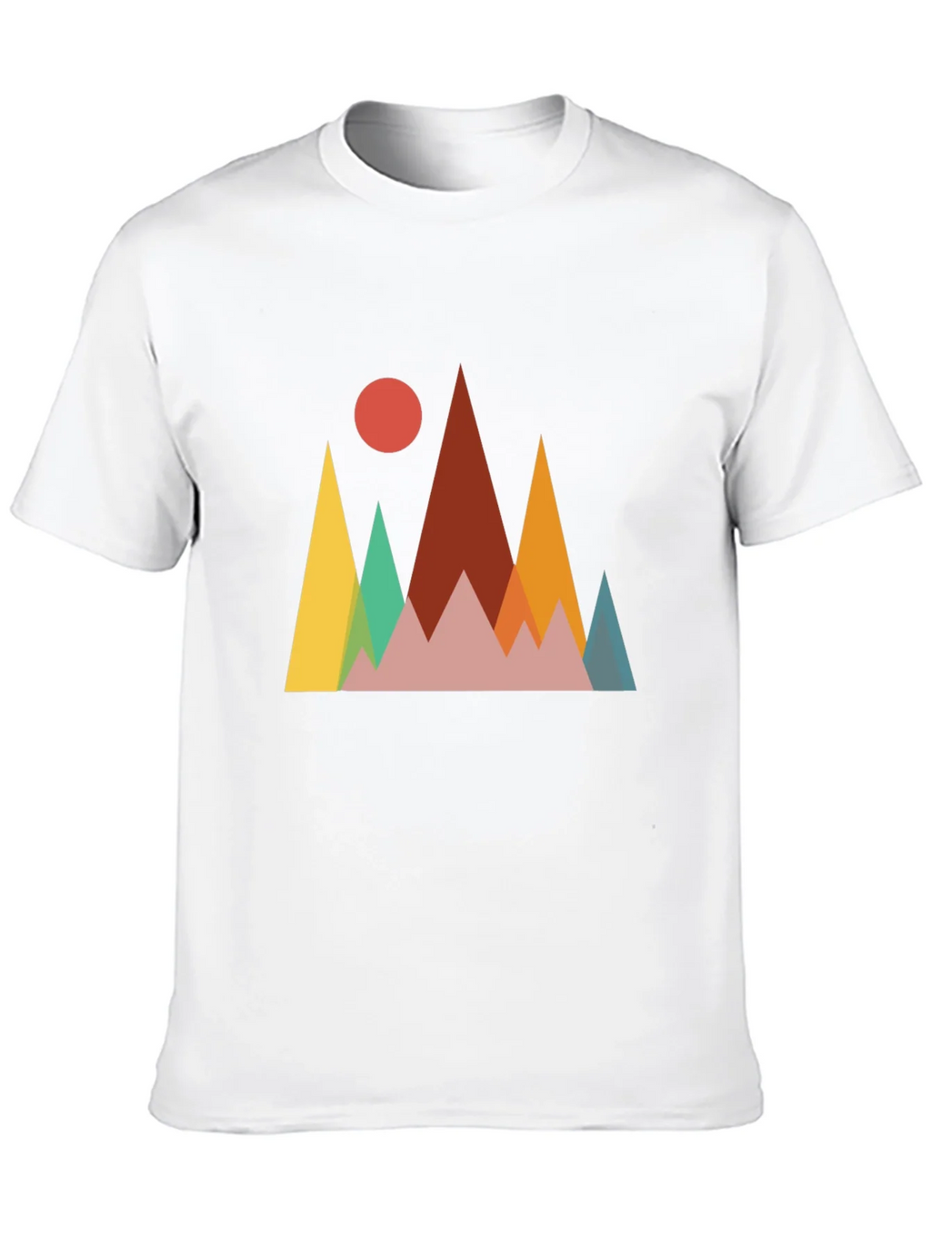 Geometric Mountainscape Graphic Tee - Black product image 8