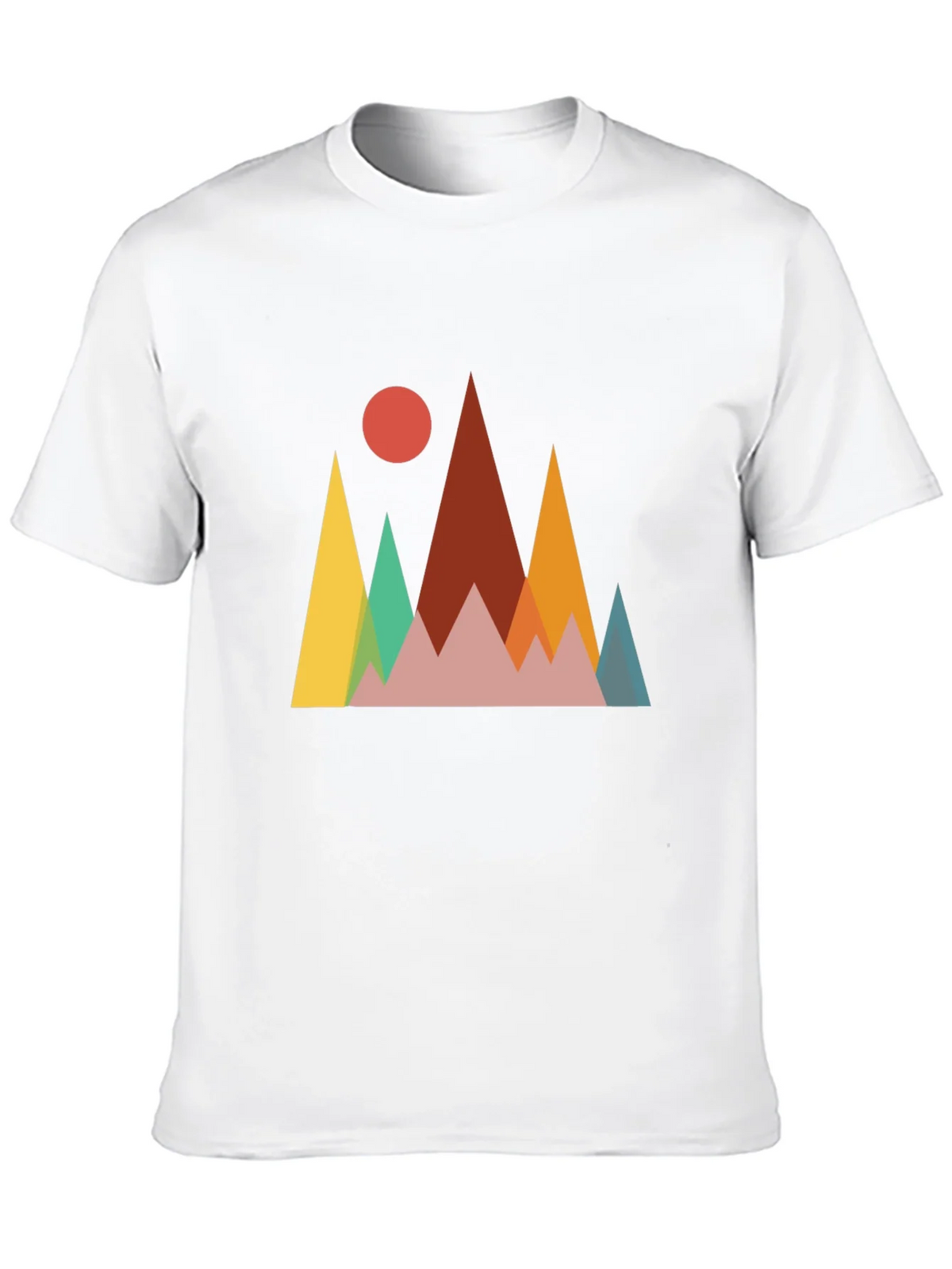 Geometric Mountainscape Graphic Tee - Black product image 8