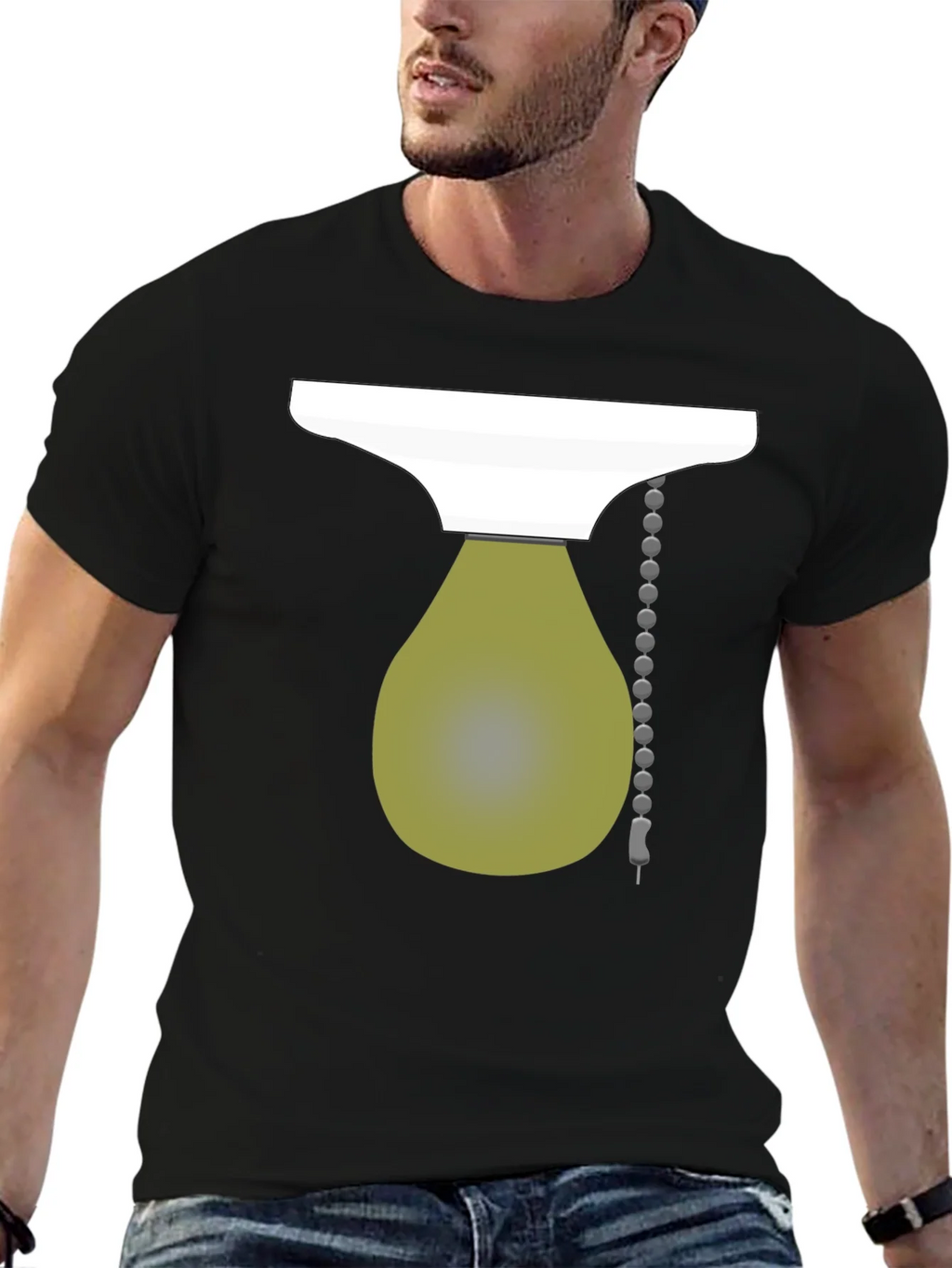 Novelty Light Bulb Graphic Tee - Black product image 5