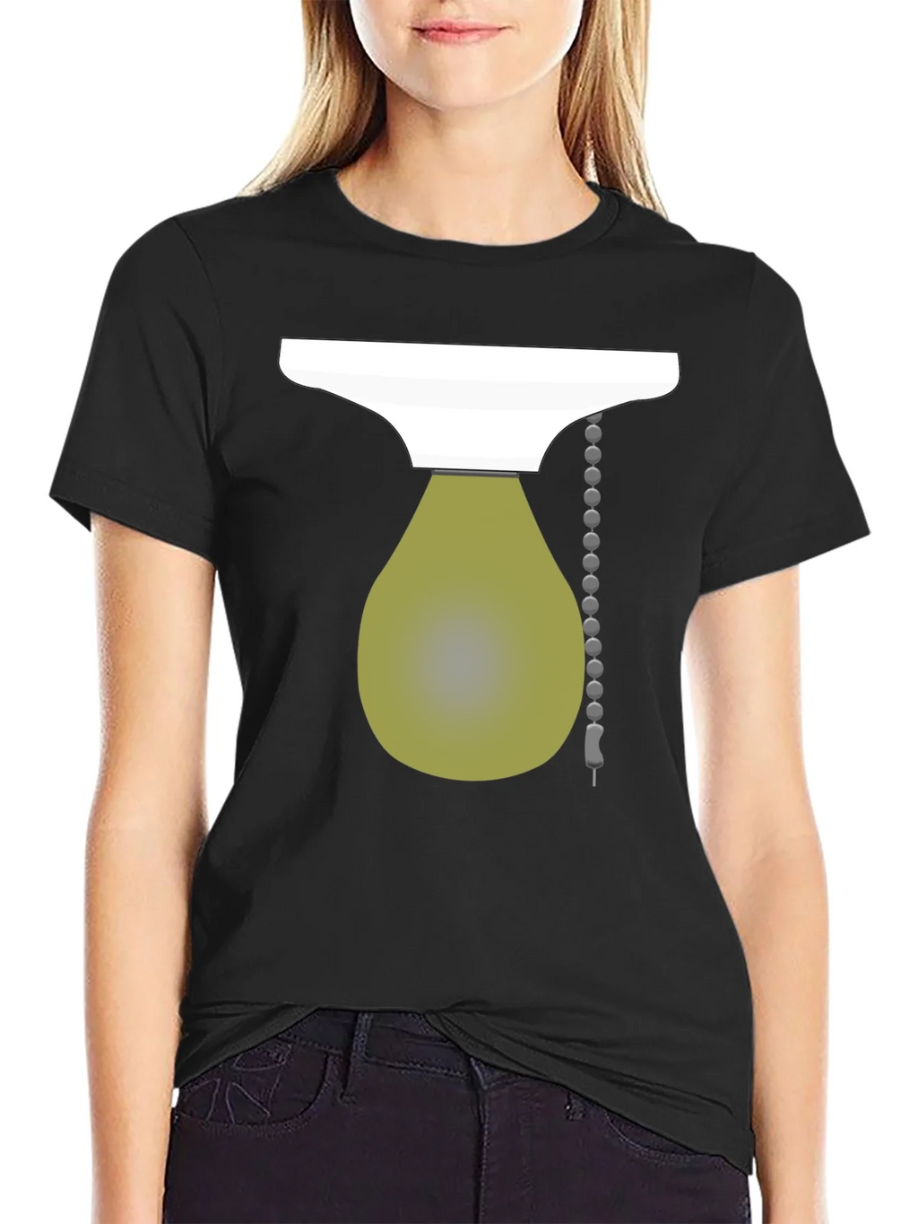 Novelty Light Bulb Graphic Tee - Black product image 2