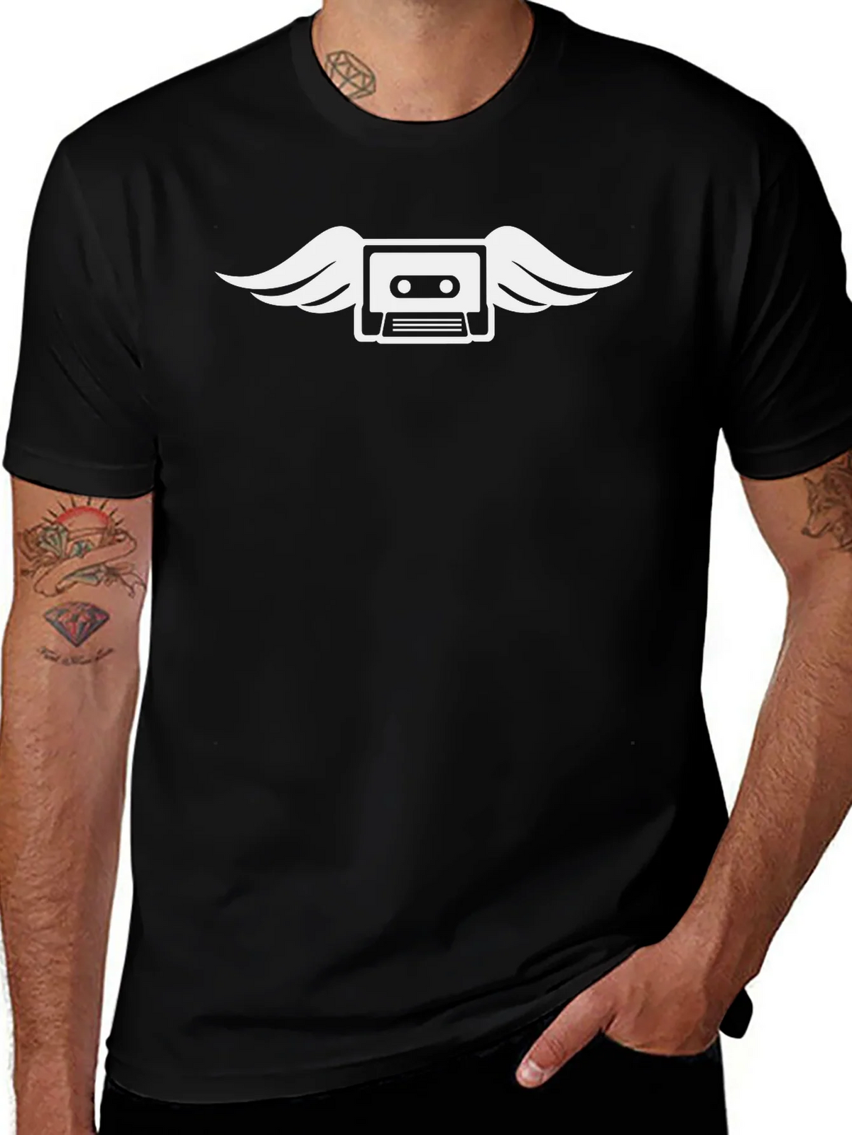 Retro Cassette Wings T-Shirt - Vintage Style product image 1