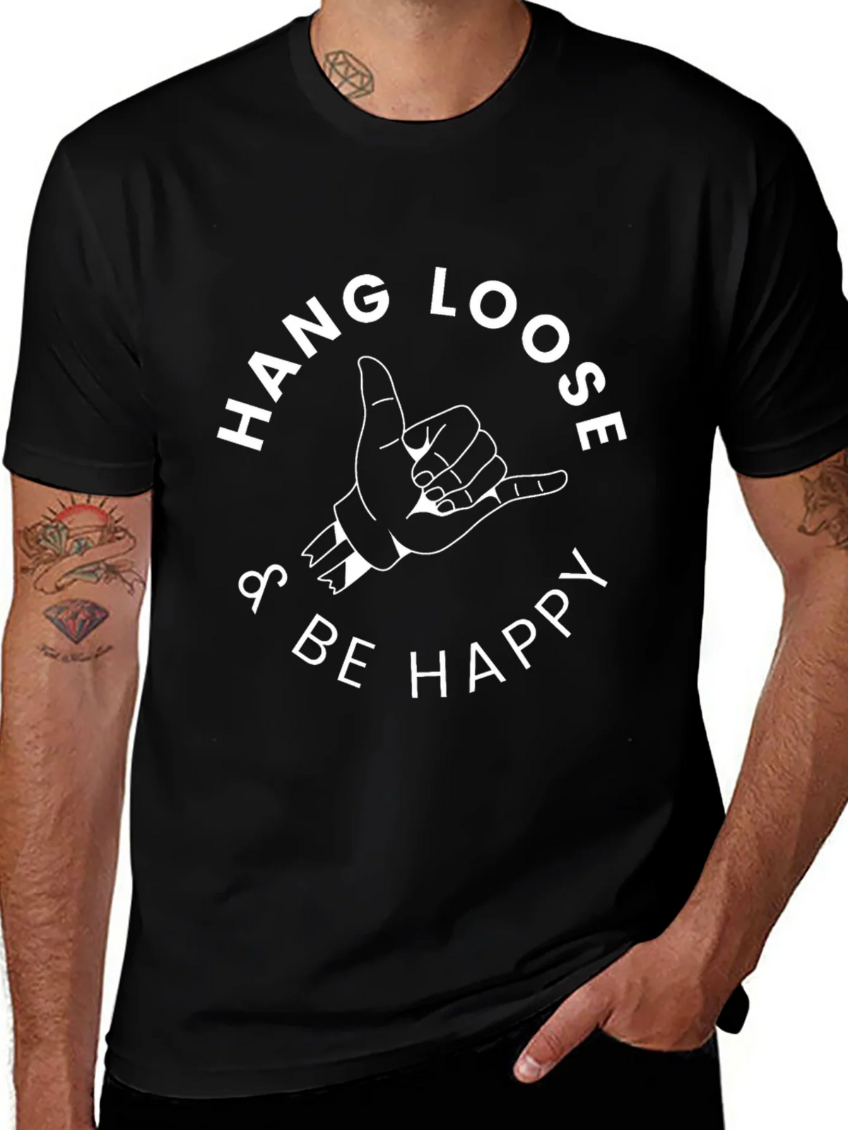 Hang Loose T-Shirt - Black Casual Tee product image 1