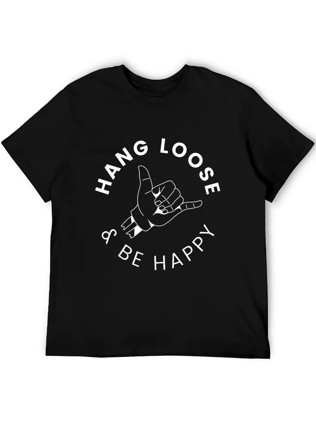 Hang Loose T-Shirt - Black Casual Tee product image 5