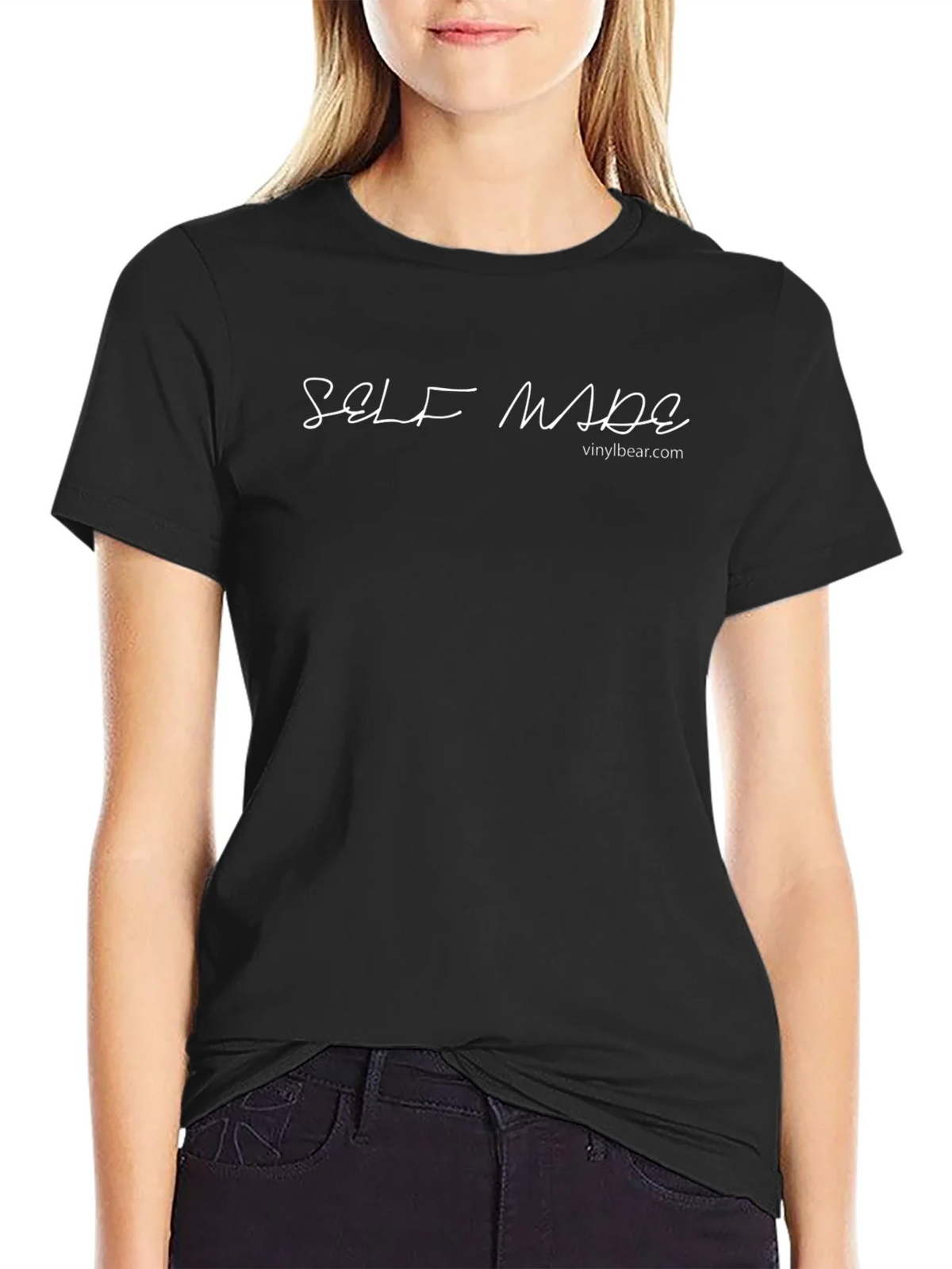 Self Made Graphic Tee - Vinylbear.com Black T-Shirt product image 2