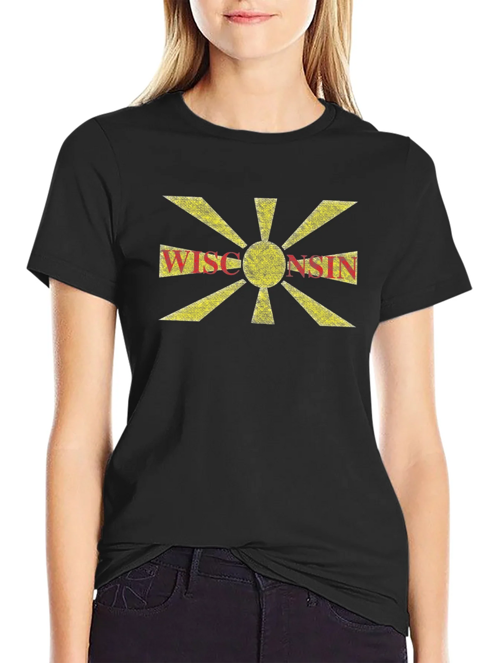 Wisconsin Graphic Tee - Distressed Sunburst Design product image 2