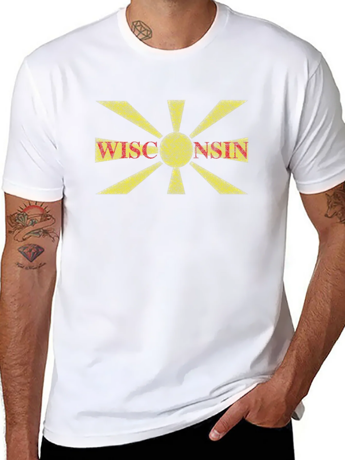 Wisconsin Graphic Tee - Distressed Sunburst Design product image 7