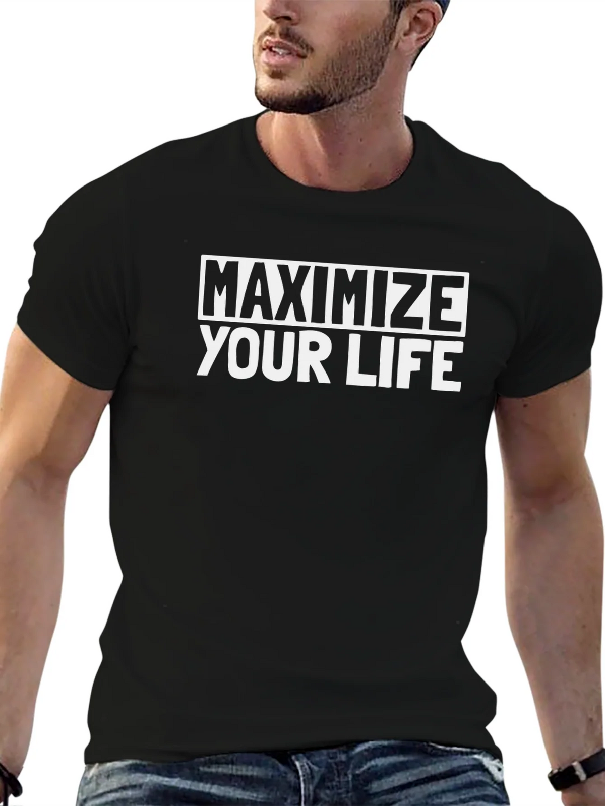 Maximize Your Life Graphic Tee - Black T-Shirt product image 6