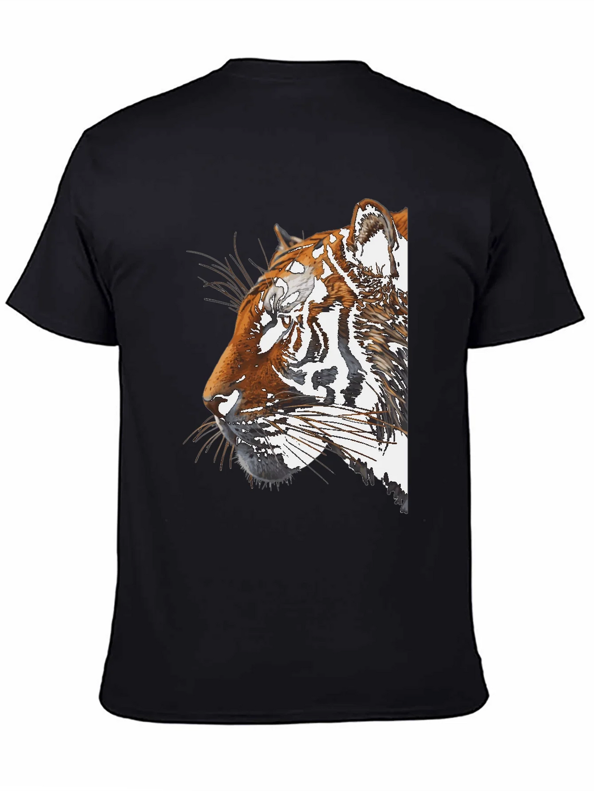 Tiger Portrait Graphic Black T-Shirt product image 4