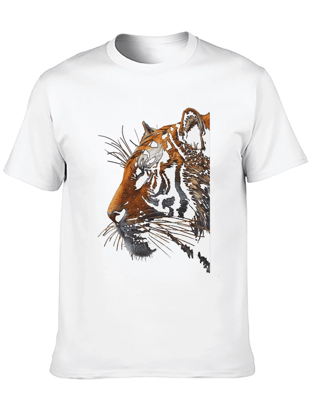 Tiger Portrait Graphic Black T-Shirt product image 9