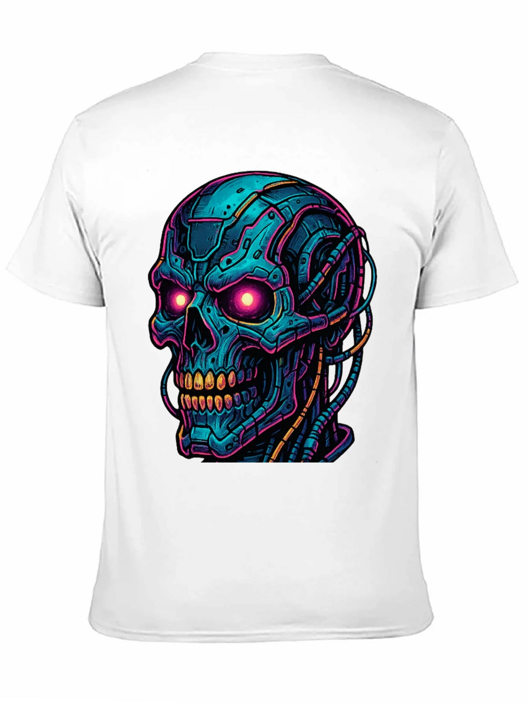 Cyberpunk Skull Graphic Tee - Bold Black Shirt product image 10