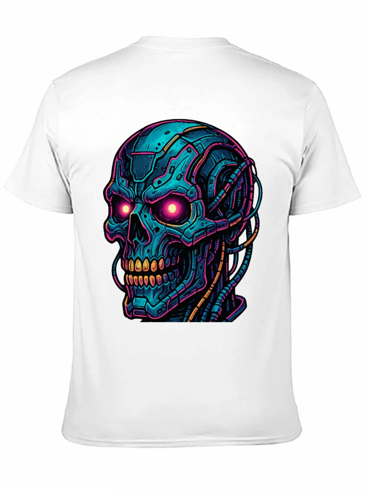 Cyberpunk Skull Graphic Tee - Bold Black Shirt product image 10