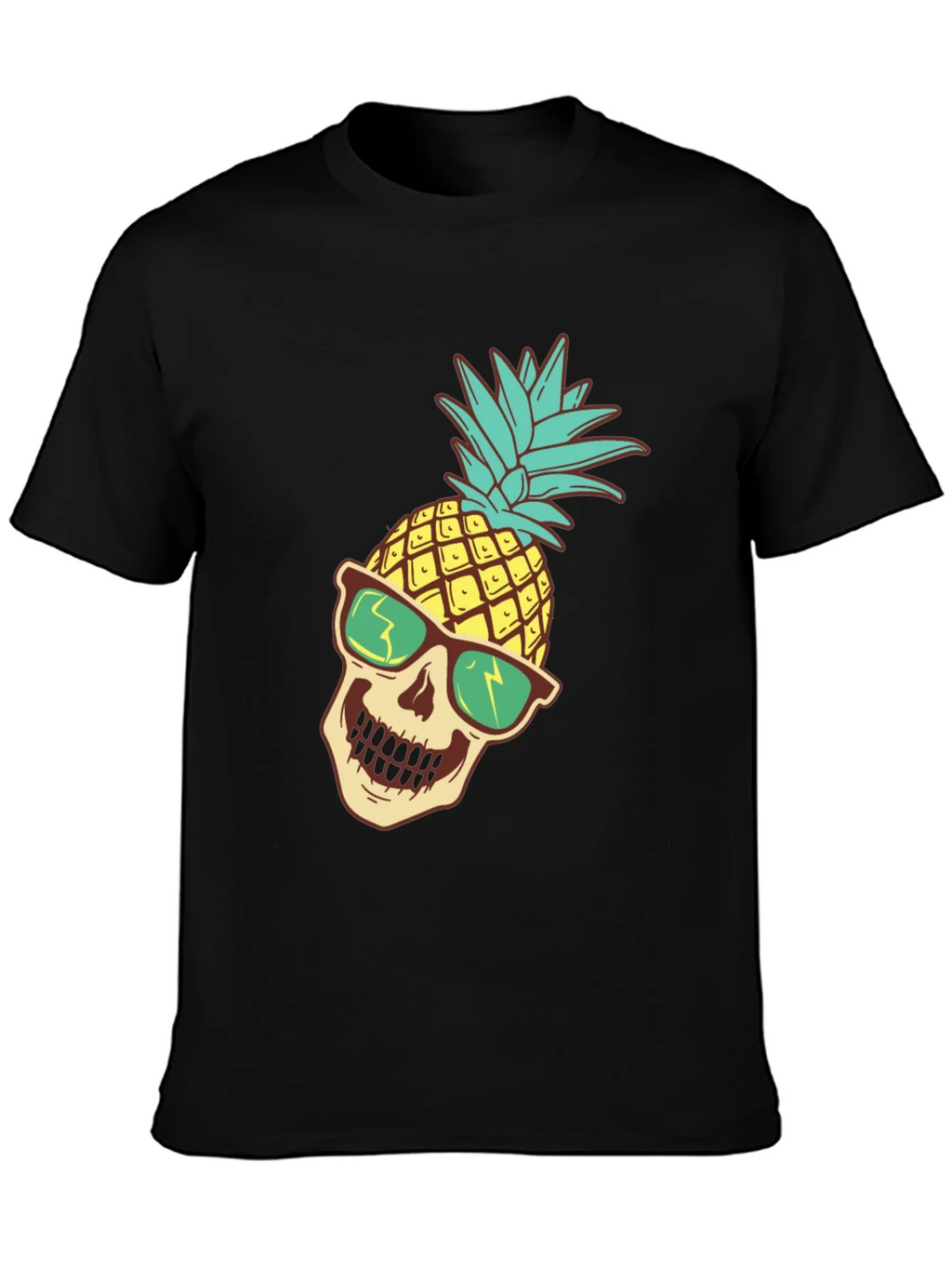 Pineapple Skull Graphic T-Shirt product image 2