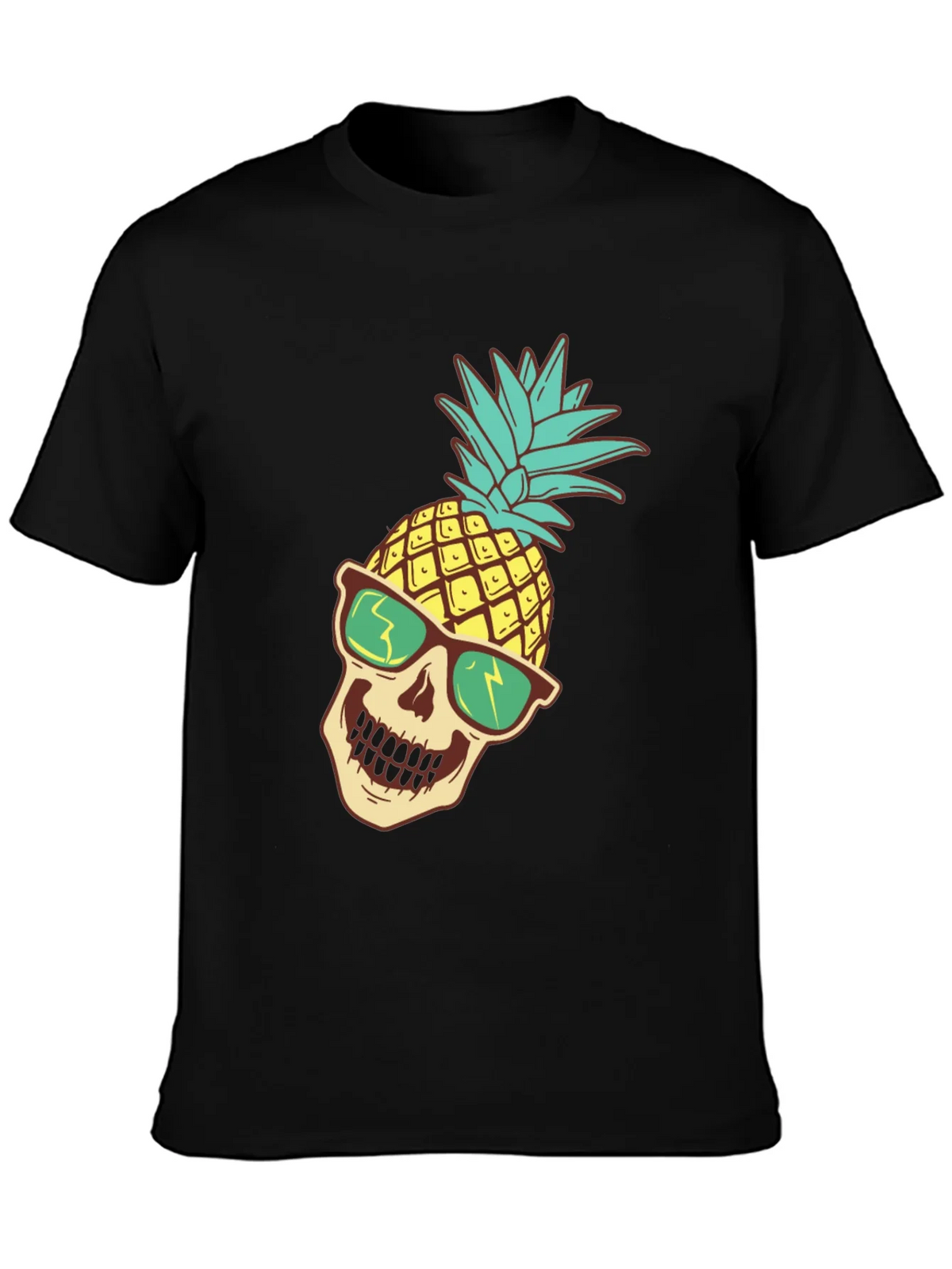 Pineapple Skull Graphic T-Shirt product image 2