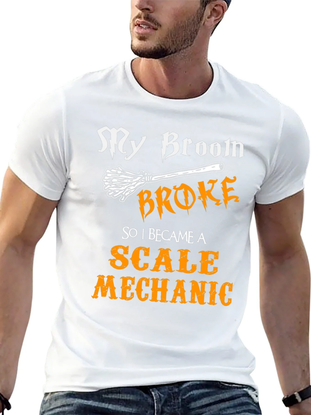 Scale Mechanic Graphic T-Shirt - Broomstick Humor product image 6