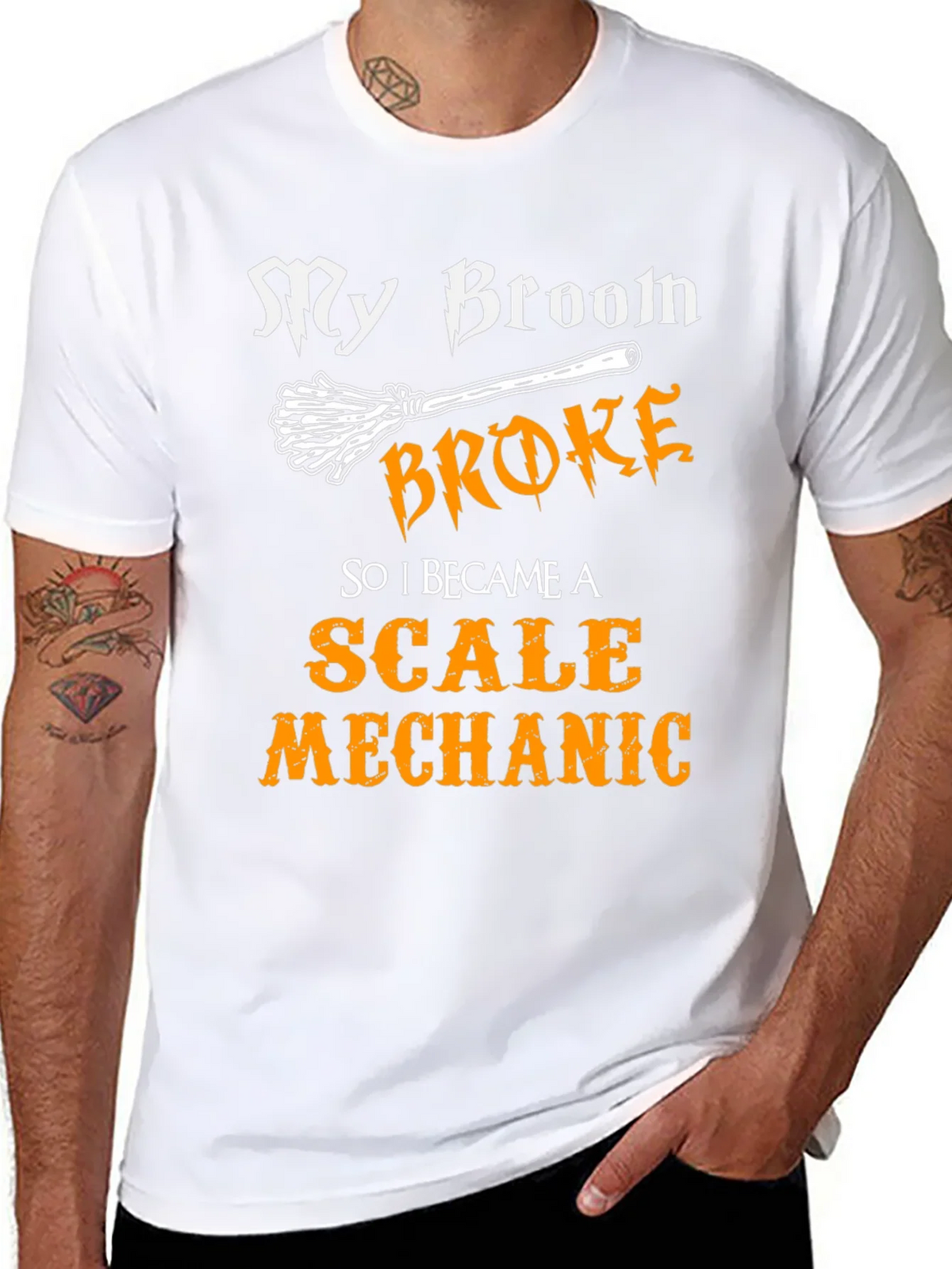 Scale Mechanic Graphic T-Shirt - Broomstick Humor product image 3