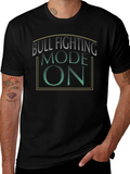 Bull Fighting Mode On Graphic Tee - Black product image 1