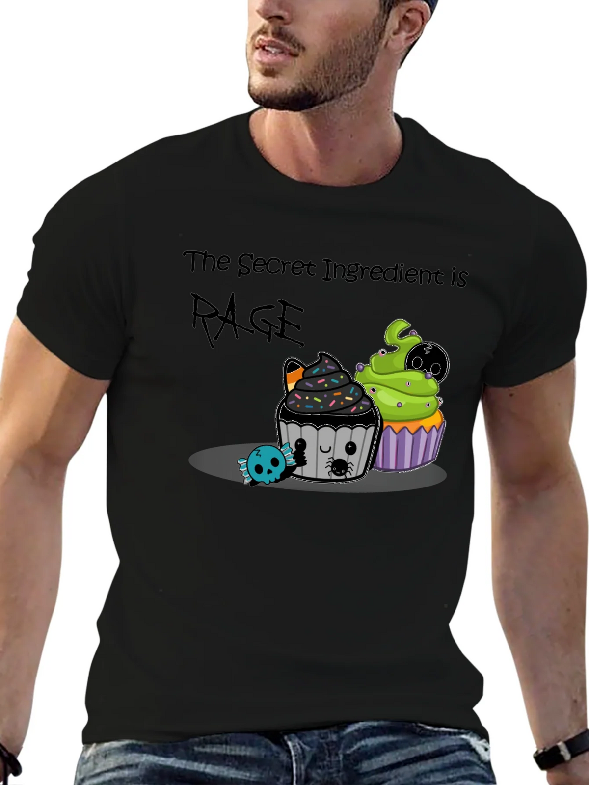 Rage Ingredient Halloween Cupcake Graphic Tee product image 3