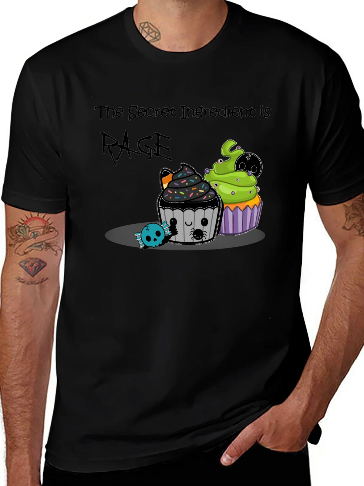 Rage Ingredient Halloween Cupcake Graphic Tee product image 1