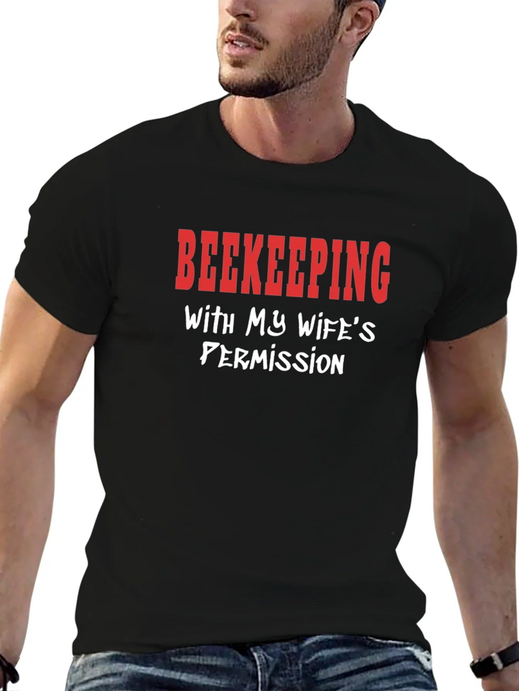 Beekeeping With My Wifes Permission T-Shirt product image 6