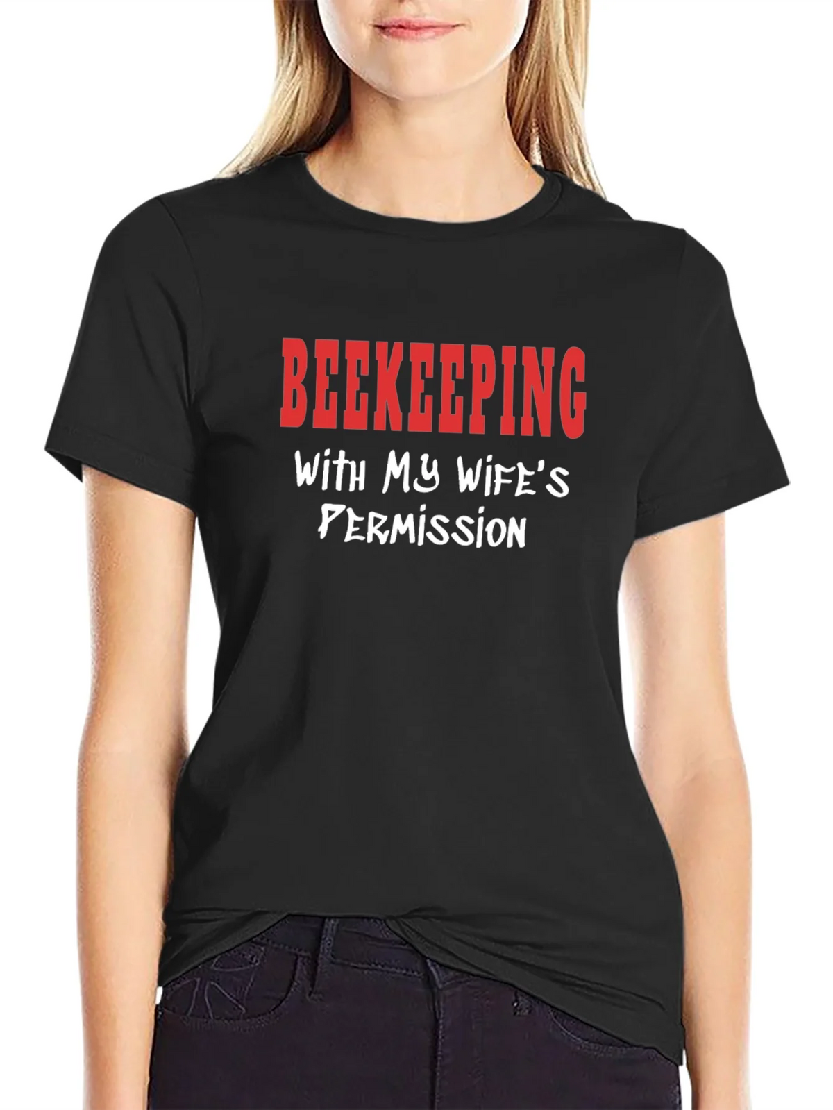 Beekeeping With My Wifes Permission T-Shirt product image 2
