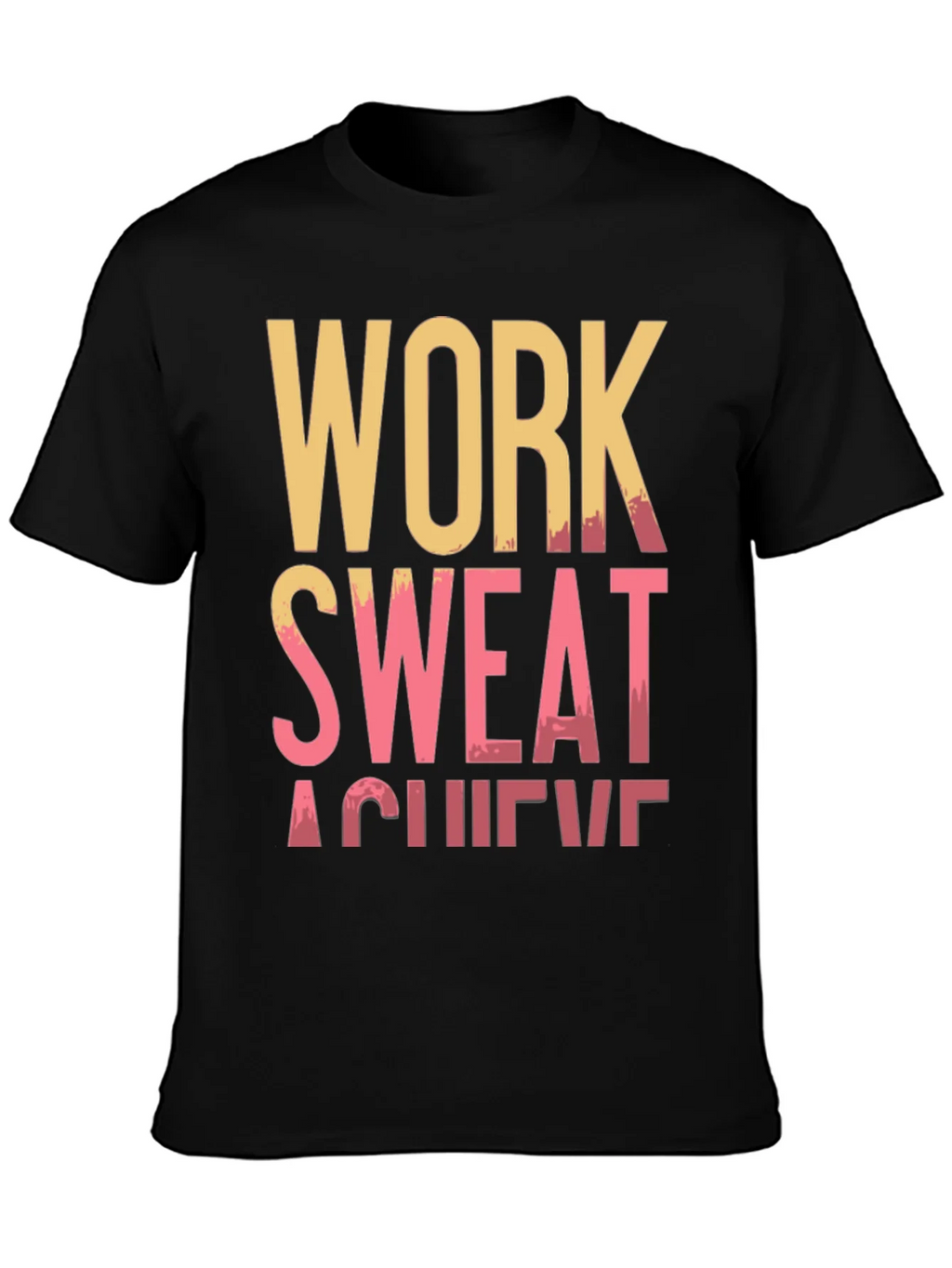 Work Sweat Achieve Black Graphic Tee product image 3