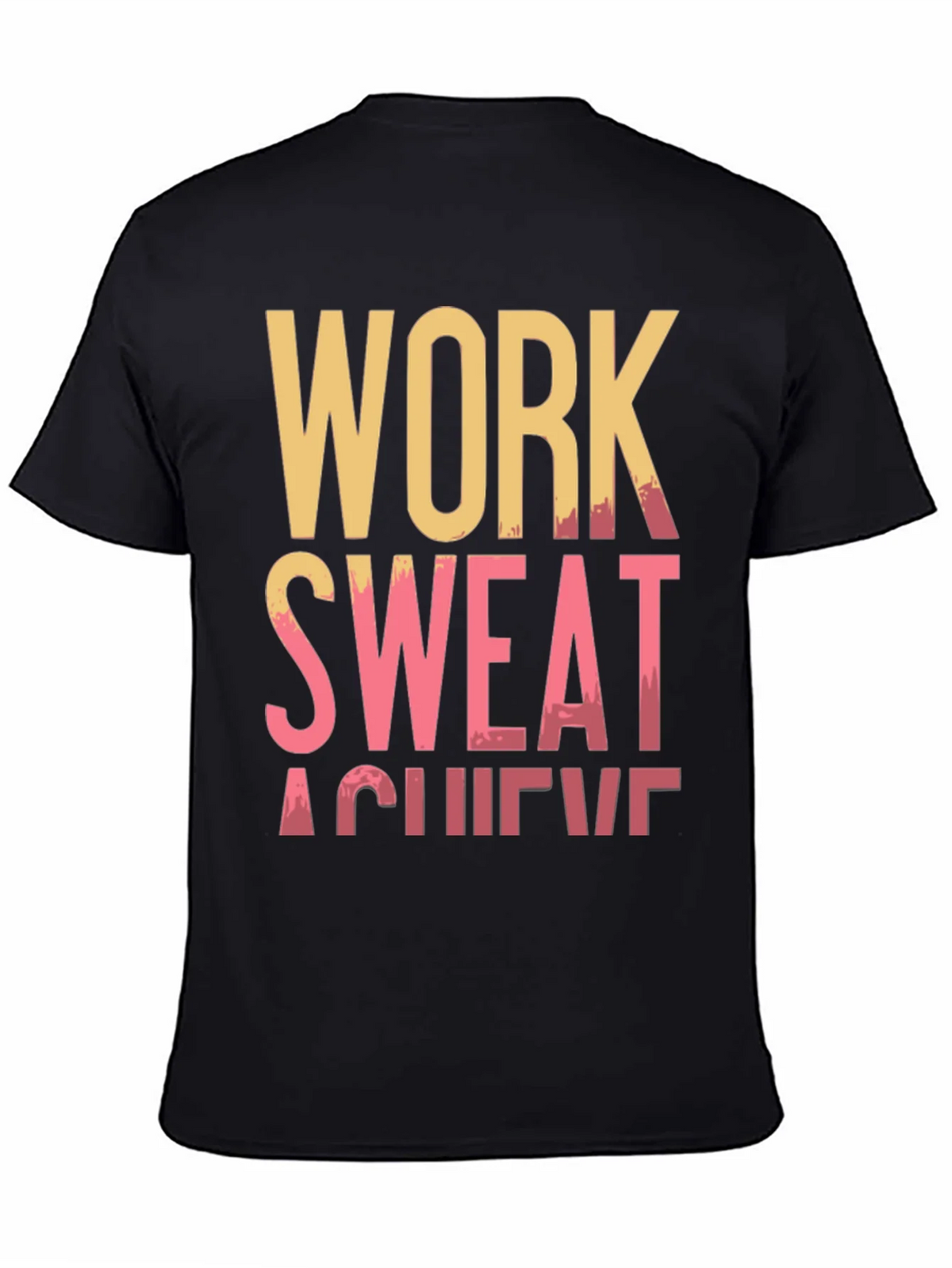 Work Sweat Achieve Black Graphic Tee product image 4