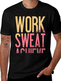 Work Sweat Achieve Black Graphic Tee product image 1