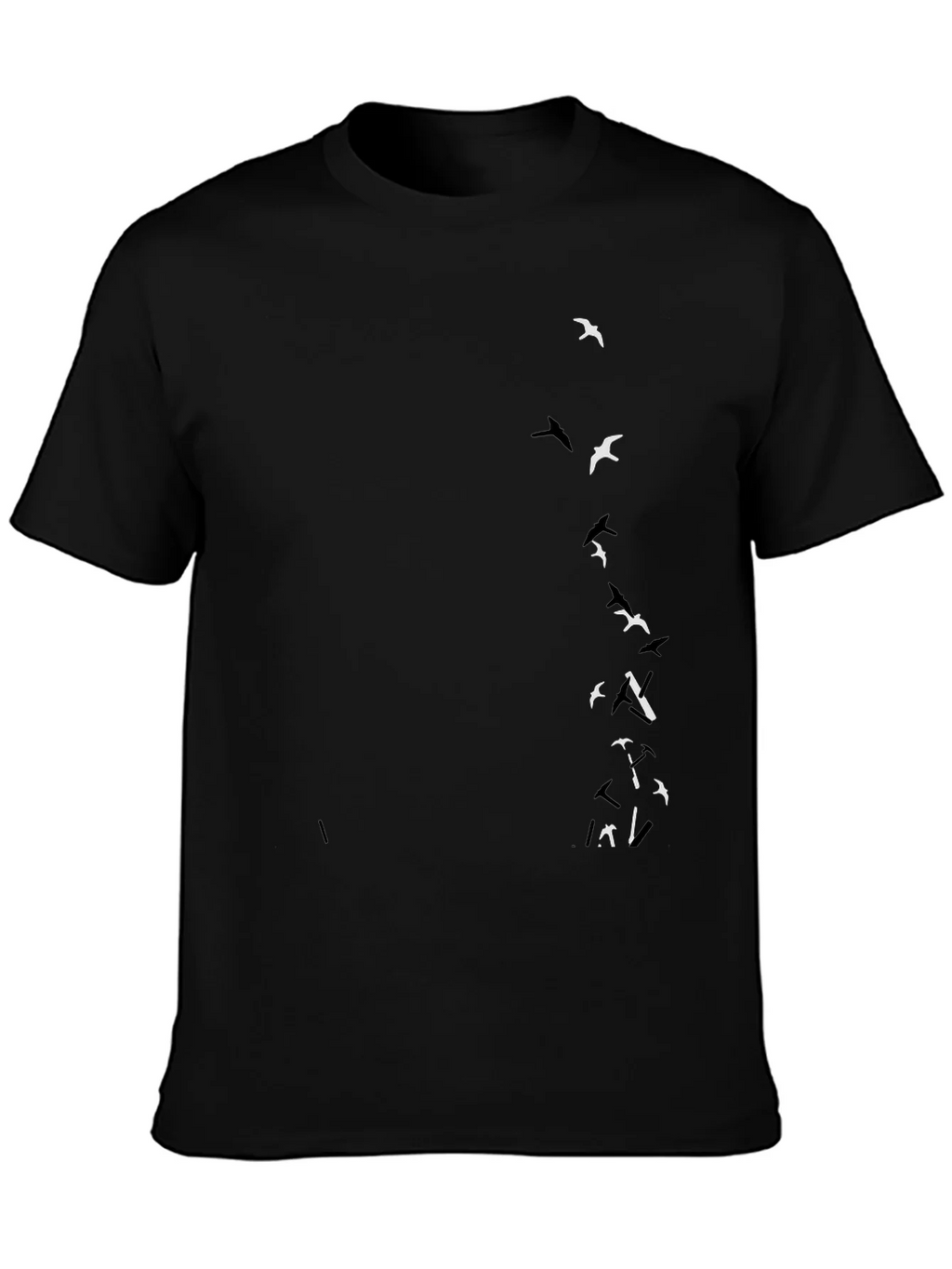 Black T-Shirt with Bird Graphic product image 3