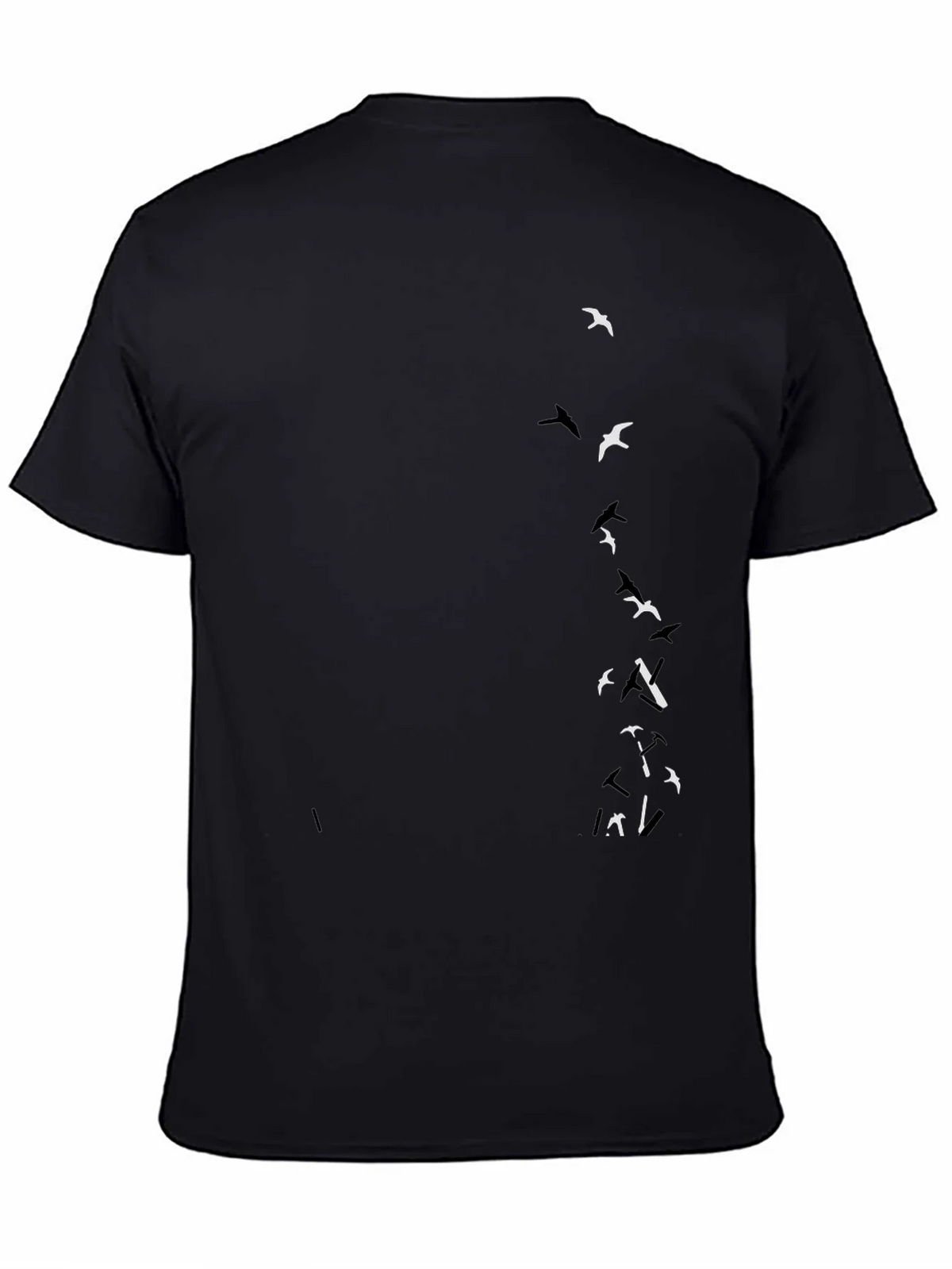 Black T-Shirt with Bird Graphic product image 4