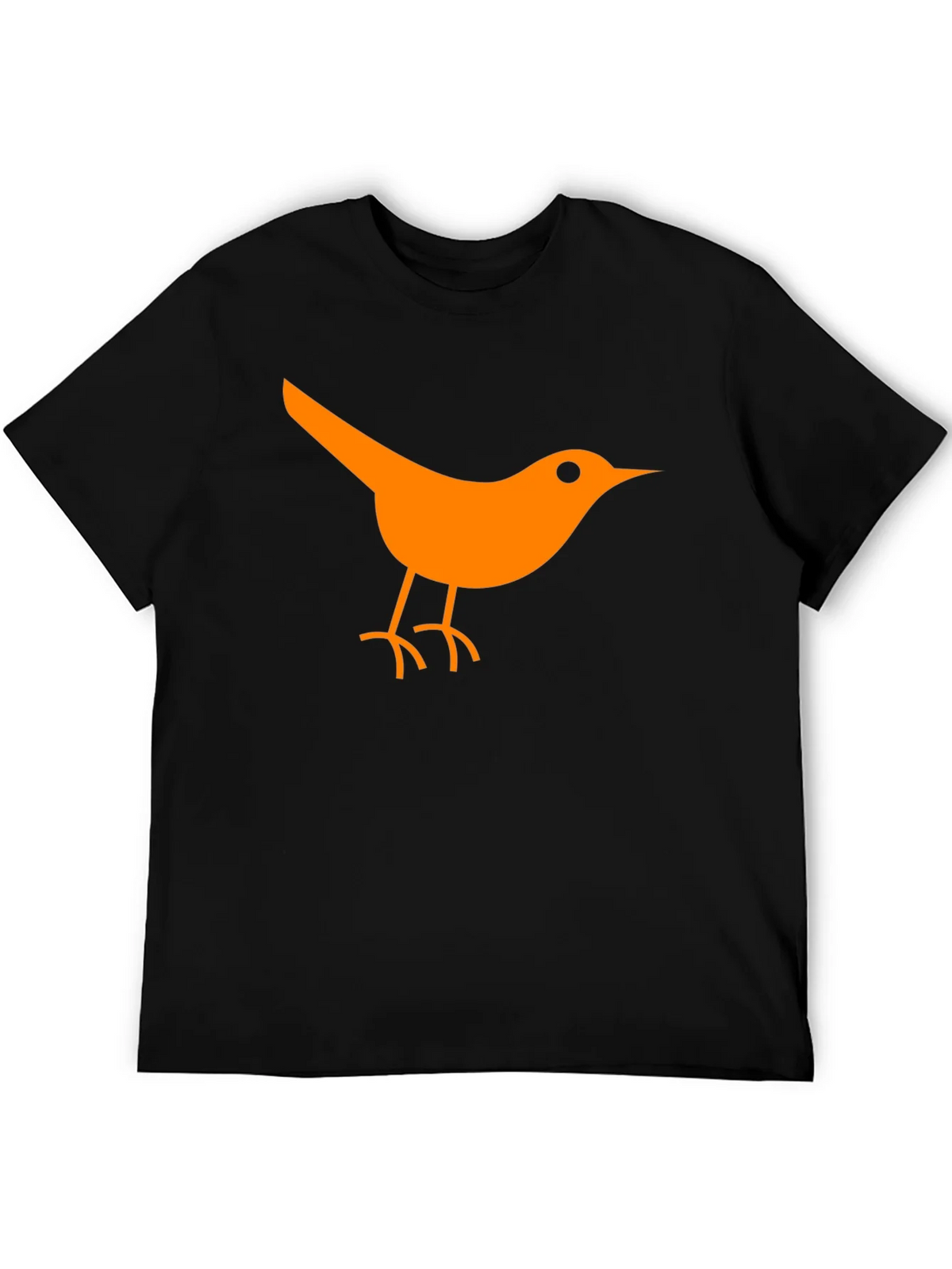 Orange Bird Graphic Black T-Shirt product image 5