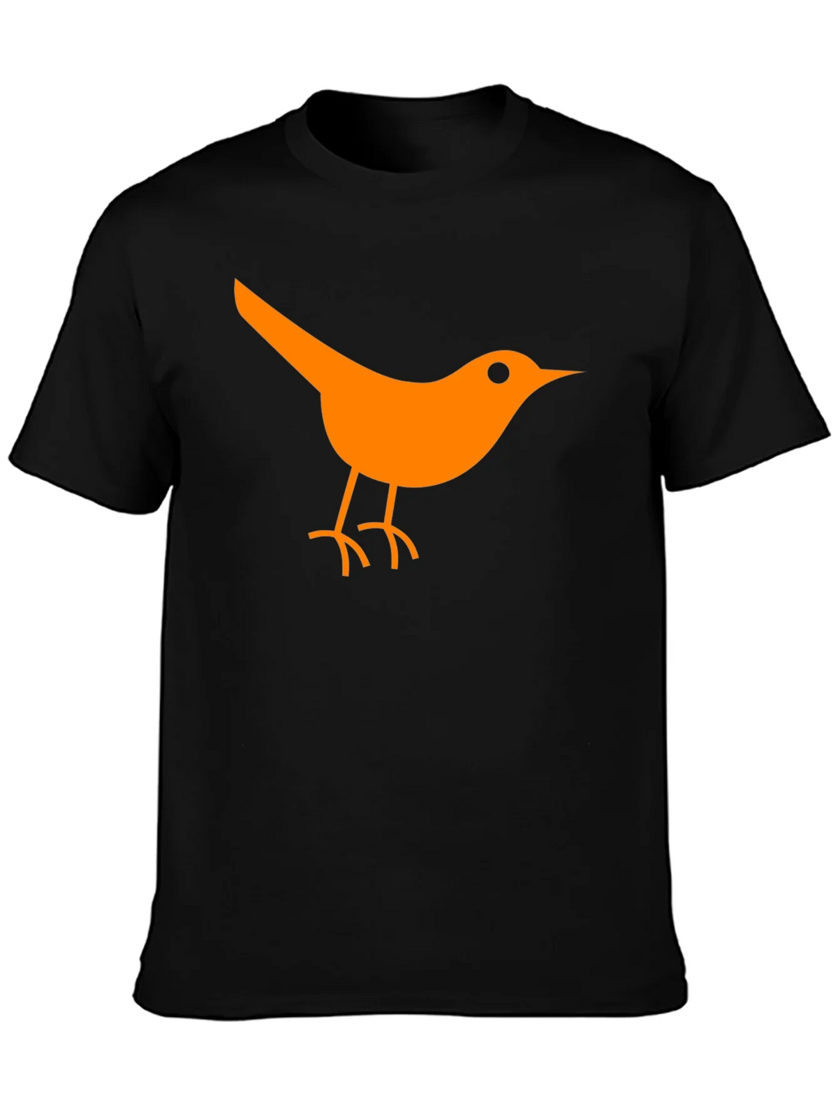 Orange Bird Graphic Black T-Shirt product image 3